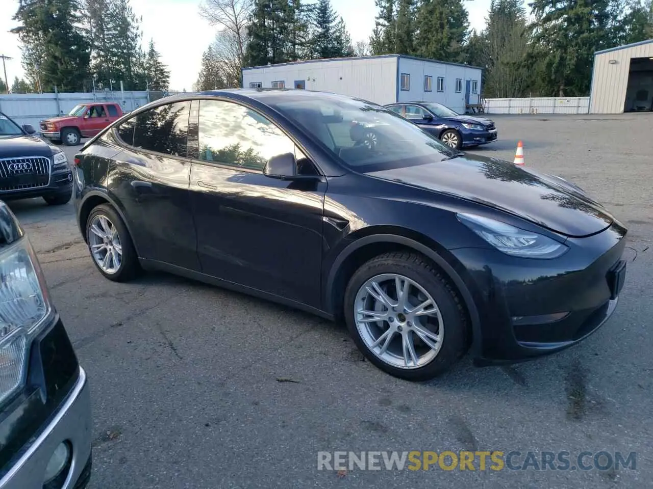 4 fotografías del automóvil dañado 5YJYGDEE6MF091566 TESLA MODEL Y 2021