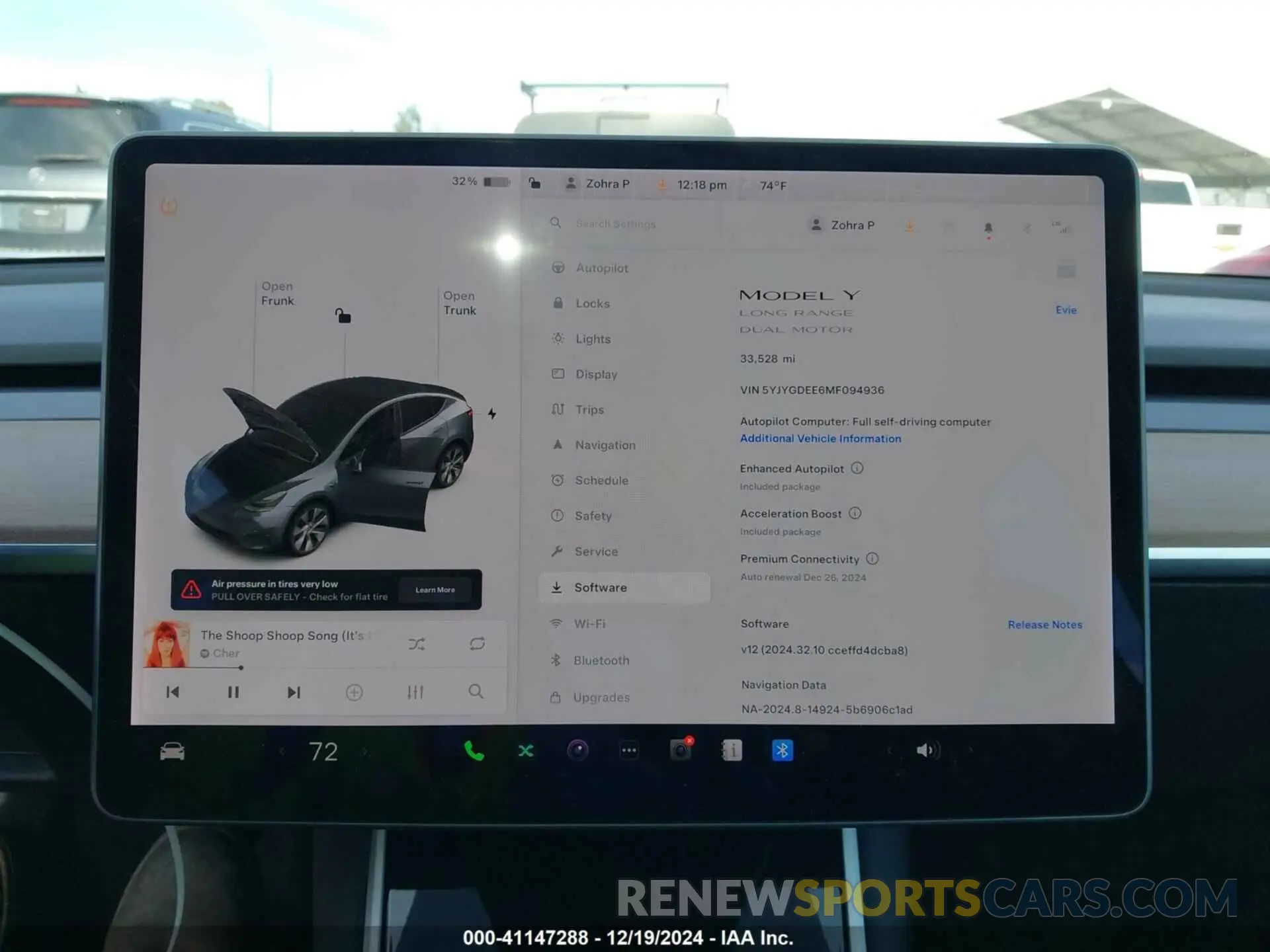 7 fotografías del automóvil dañado 5YJYGDEE6MF094936 TESLA MODEL Y 2021