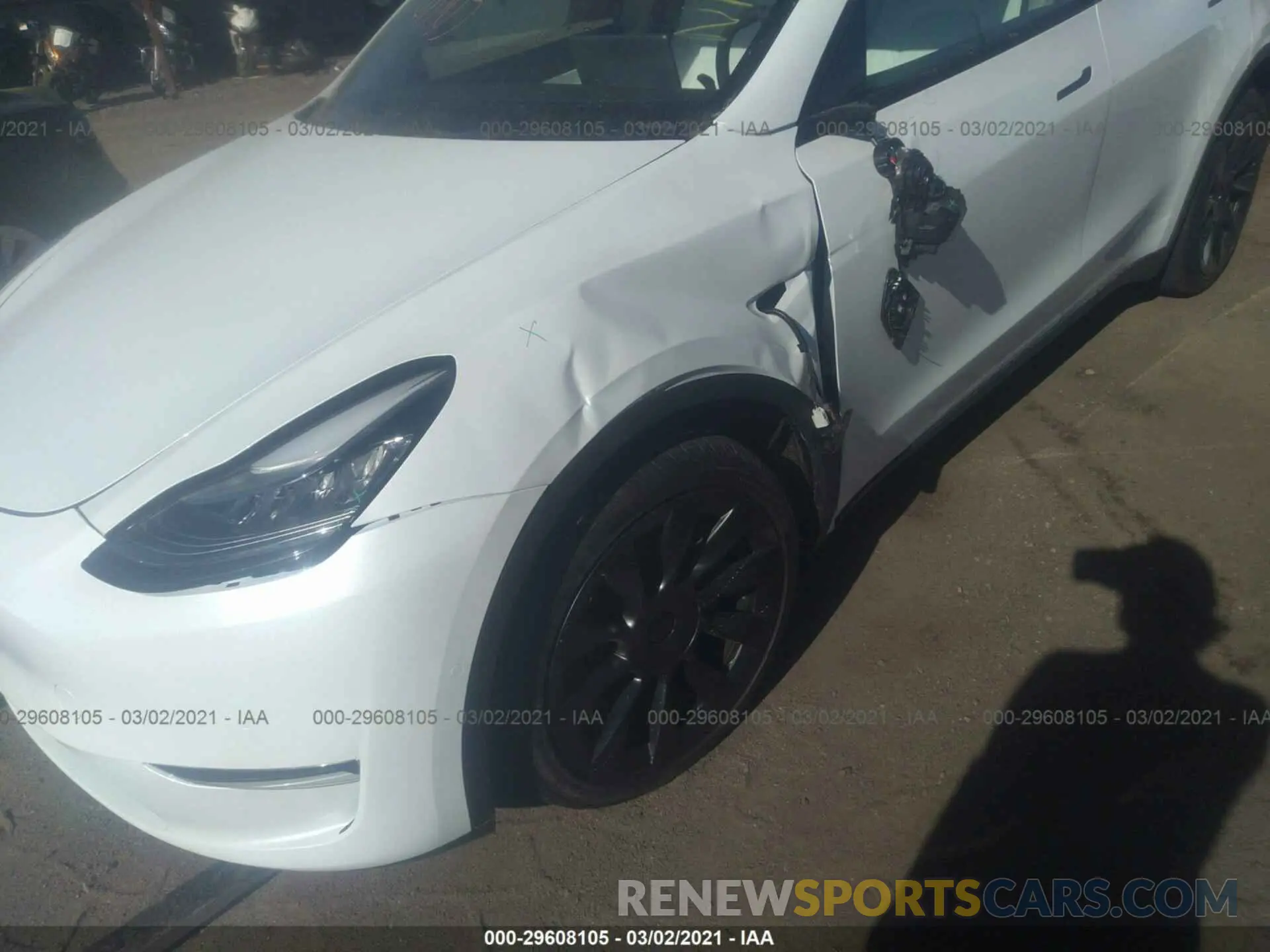 6 fotografías del automóvil dañado 5YJYGDEE6MF095794 TESLA MODEL Y 2021