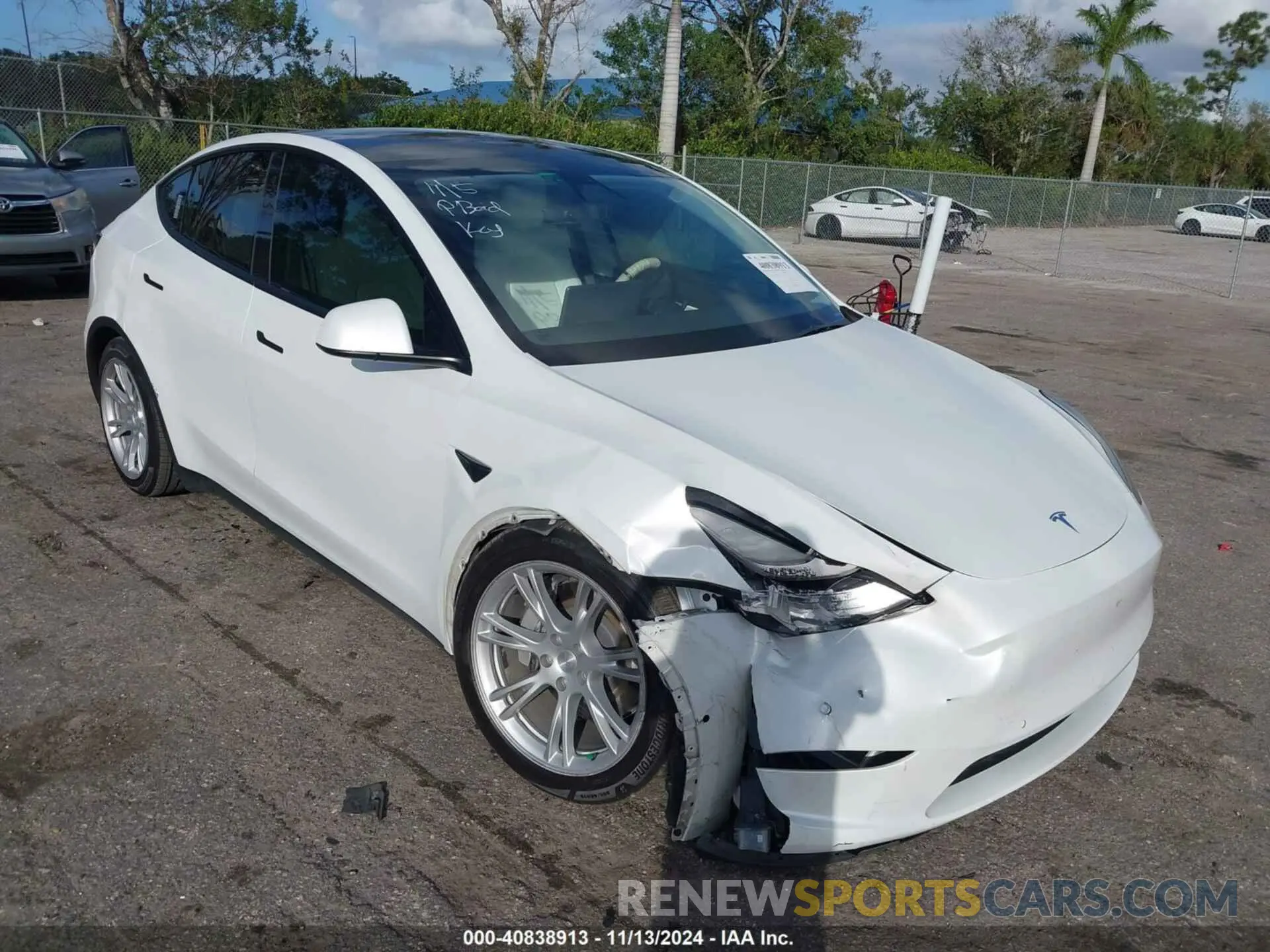1 fotografías del automóvil dañado 5YJYGDEE6MF102873 TESLA MODEL Y 2021