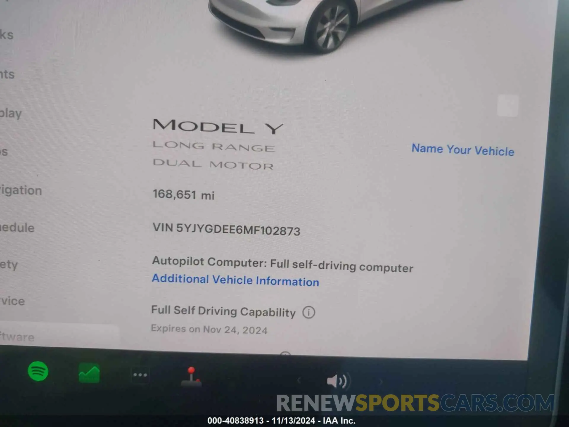 15 fotografías del automóvil dañado 5YJYGDEE6MF102873 TESLA MODEL Y 2021