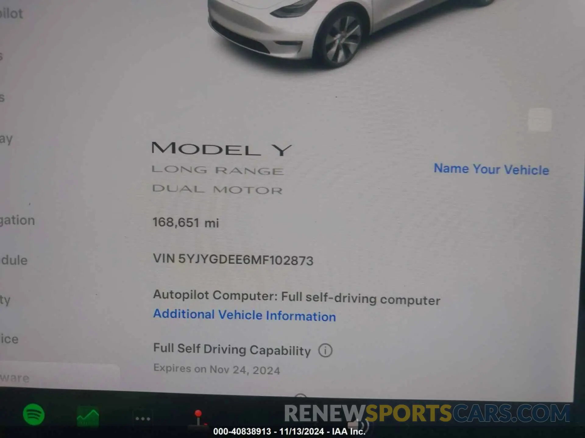 7 fotografías del automóvil dañado 5YJYGDEE6MF102873 TESLA MODEL Y 2021