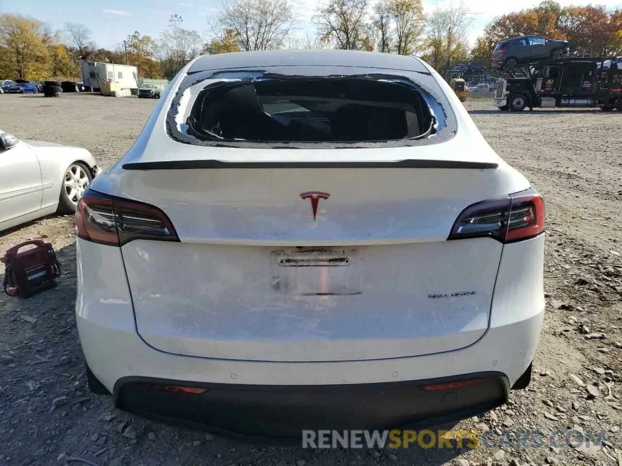 6 fotografías del automóvil dañado 5YJYGDEE6MF115378 TESLA MODEL Y 2021
