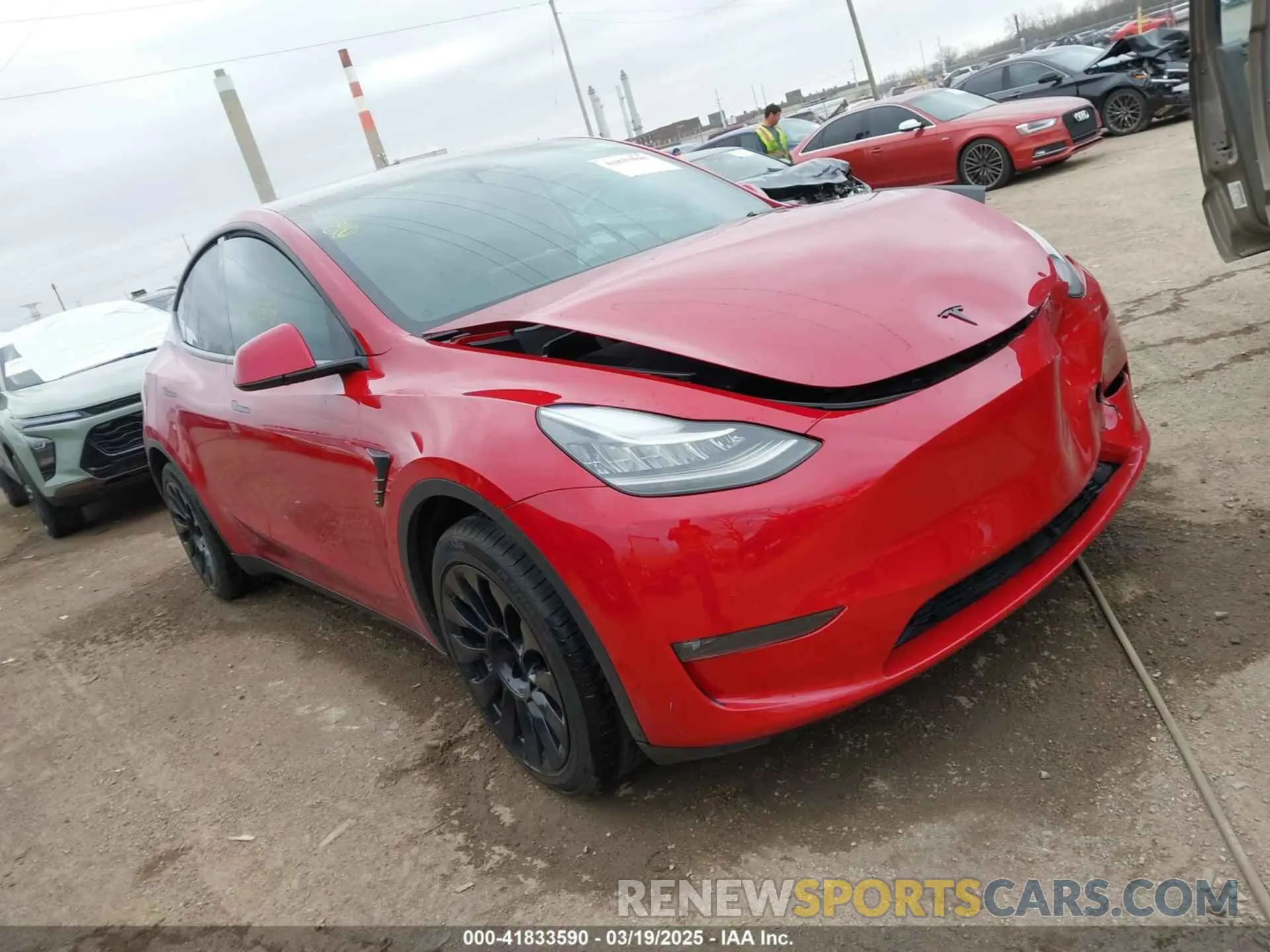 1 fotografías del automóvil dañado 5YJYGDEE6MF182238 TESLA MODEL Y 2021