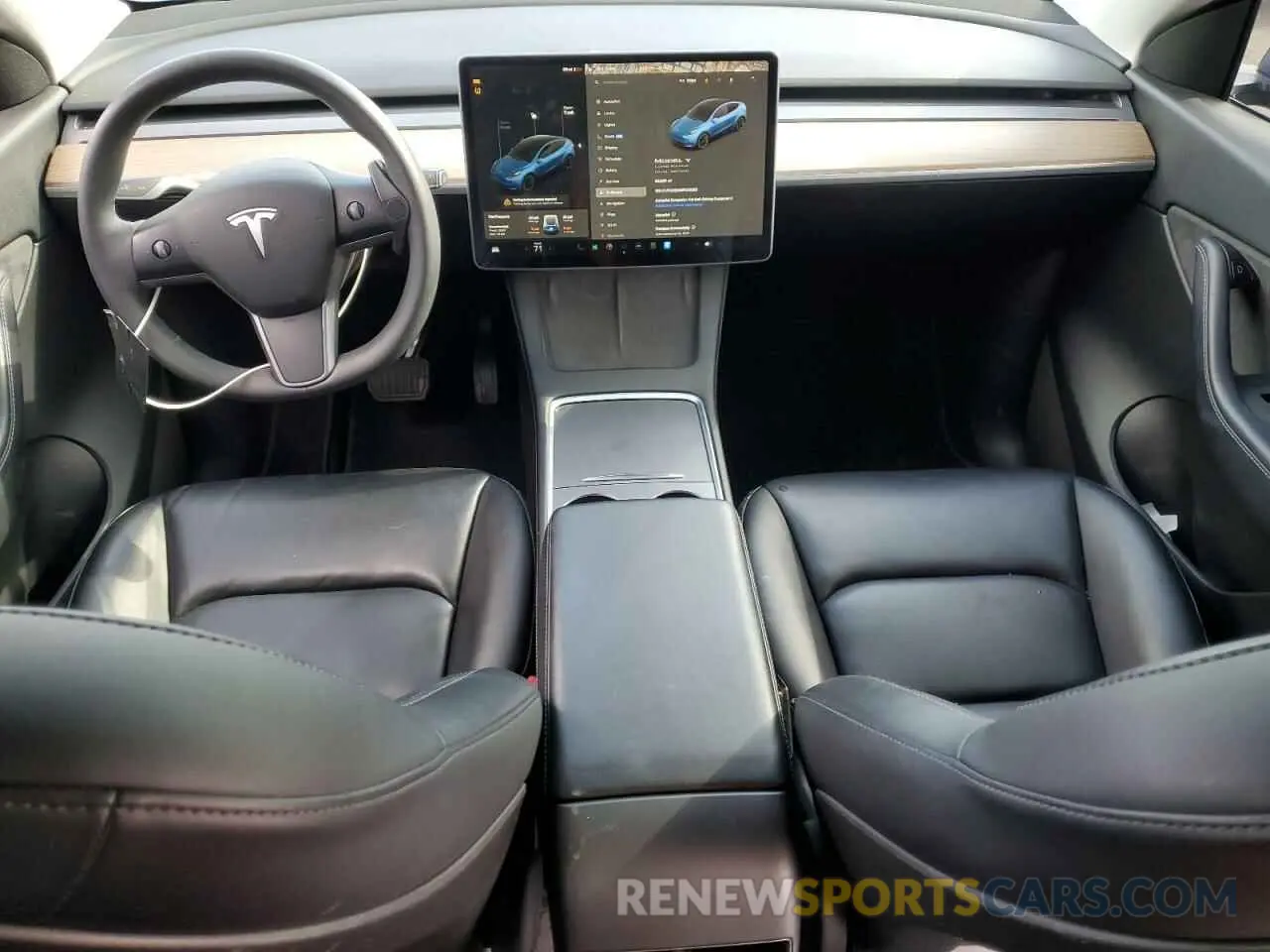 8 fotografías del automóvil dañado 5YJYGDEE6MF200883 TESLA MODEL Y 2021