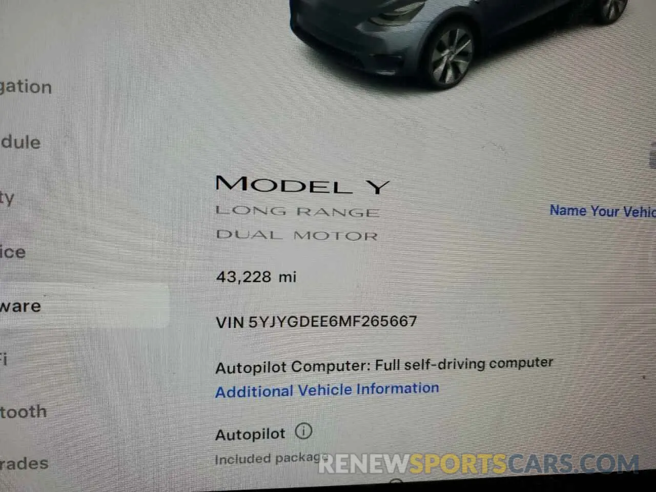 9 fotografías del automóvil dañado 5YJYGDEE6MF265667 TESLA MODEL Y 2021