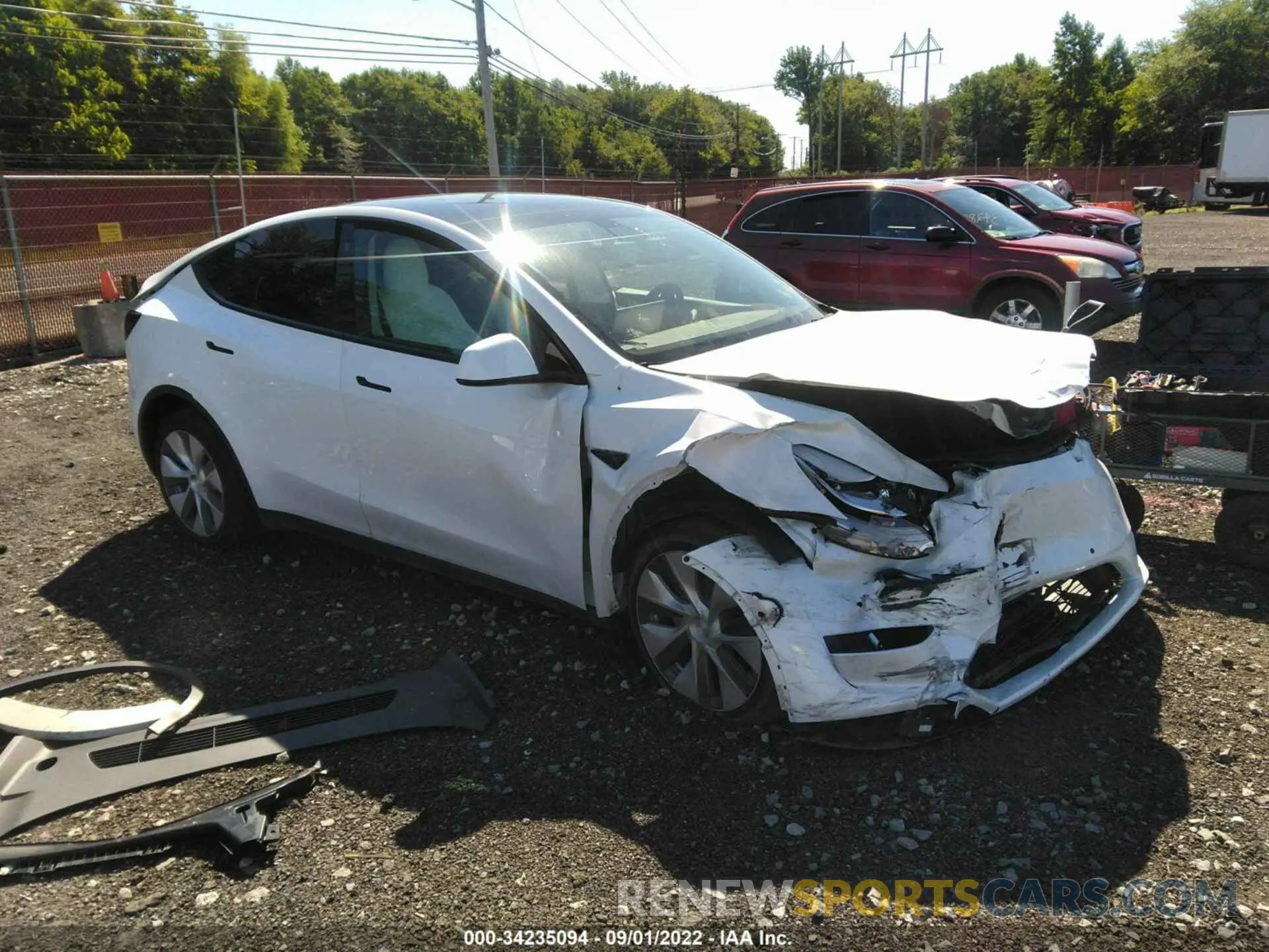 1 fotografías del automóvil dañado 5YJYGDEE6MF283831 TESLA MODEL Y 2021