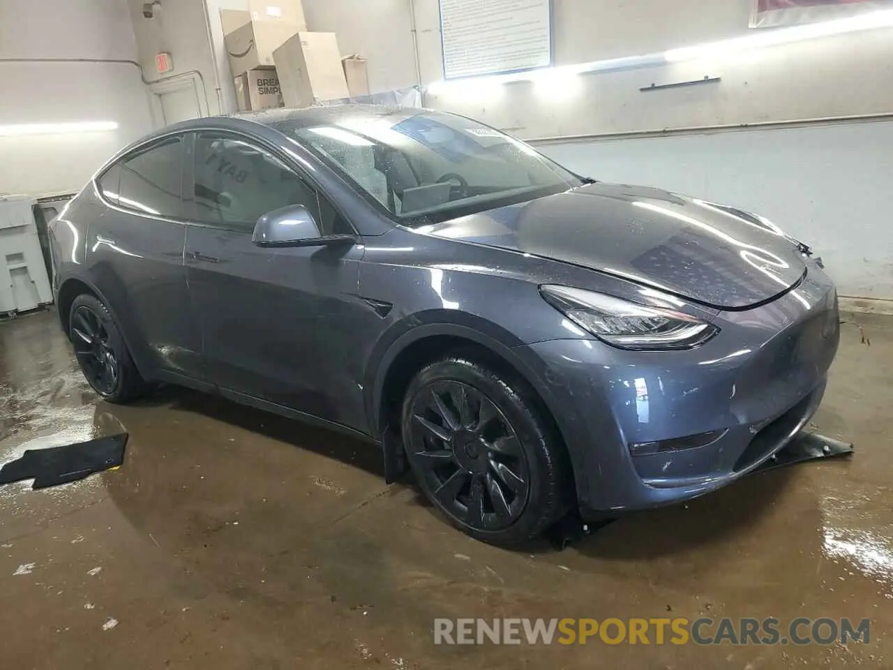 4 fotografías del automóvil dañado 5YJYGDEE6MF298300 TESLA MODEL Y 2021