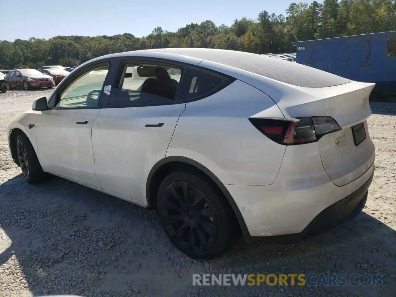 2 fotografías del automóvil dañado 5YJYGDEE6MF302085 TESLA MODEL Y 2021