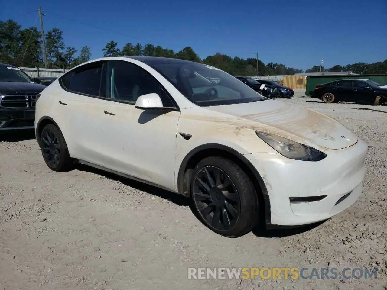 4 fotografías del automóvil dañado 5YJYGDEE6MF302085 TESLA MODEL Y 2021