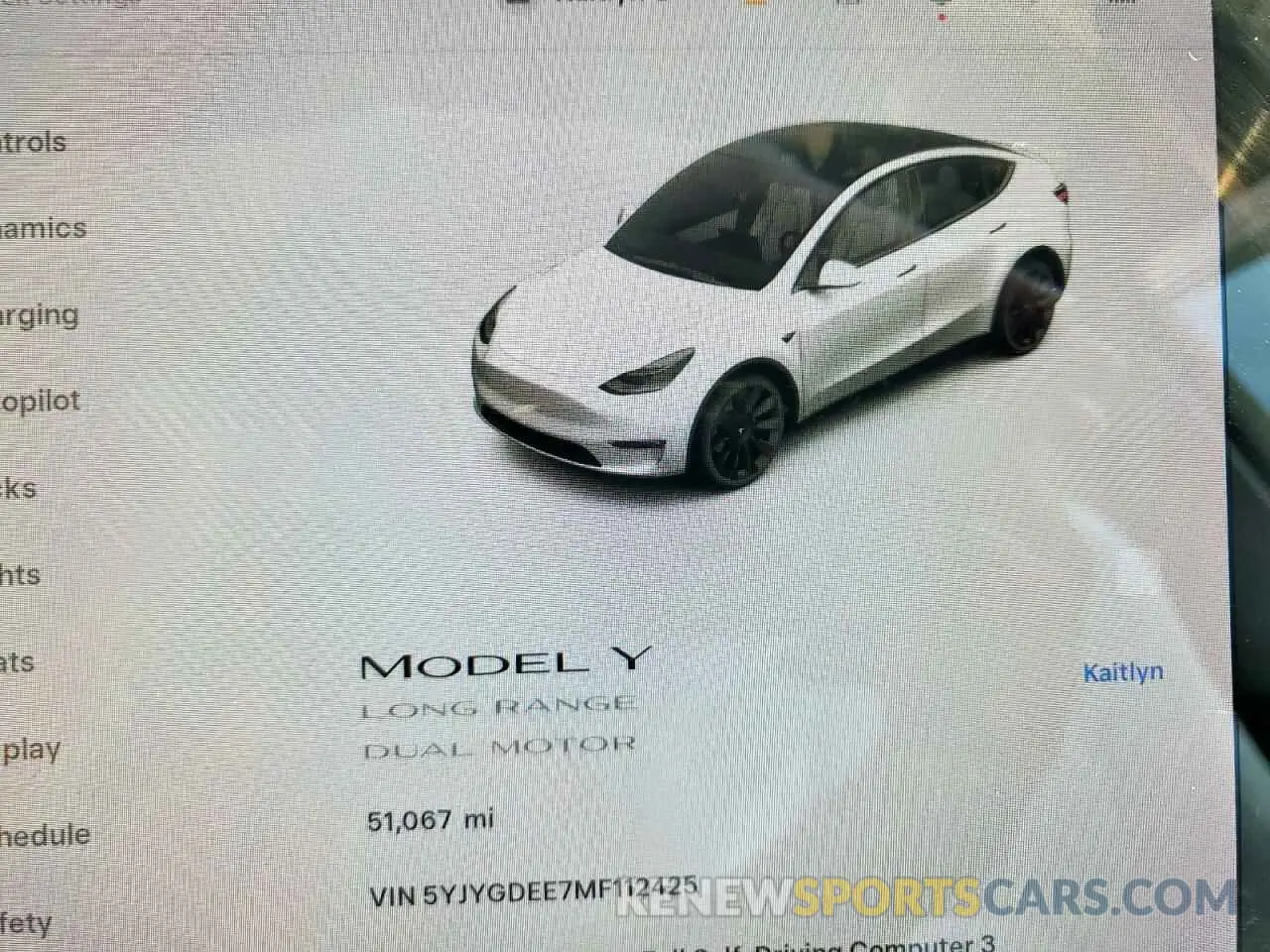 9 fotografías del automóvil dañado 5YJYGDEE7MF112425 TESLA MODEL Y 2021