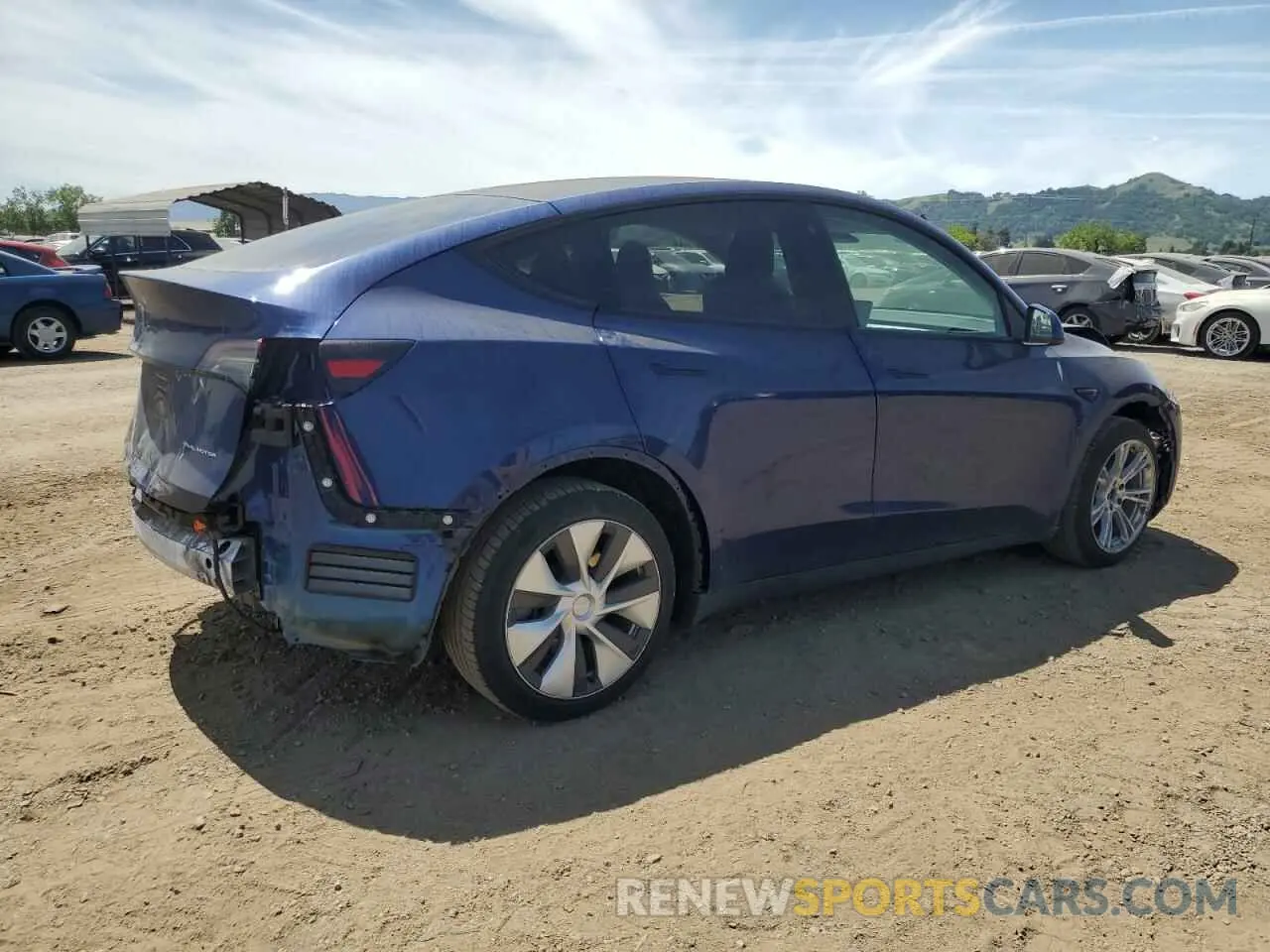 3 fotografías del automóvil dañado 5YJYGDEE7MF114420 TESLA MODEL Y 2021