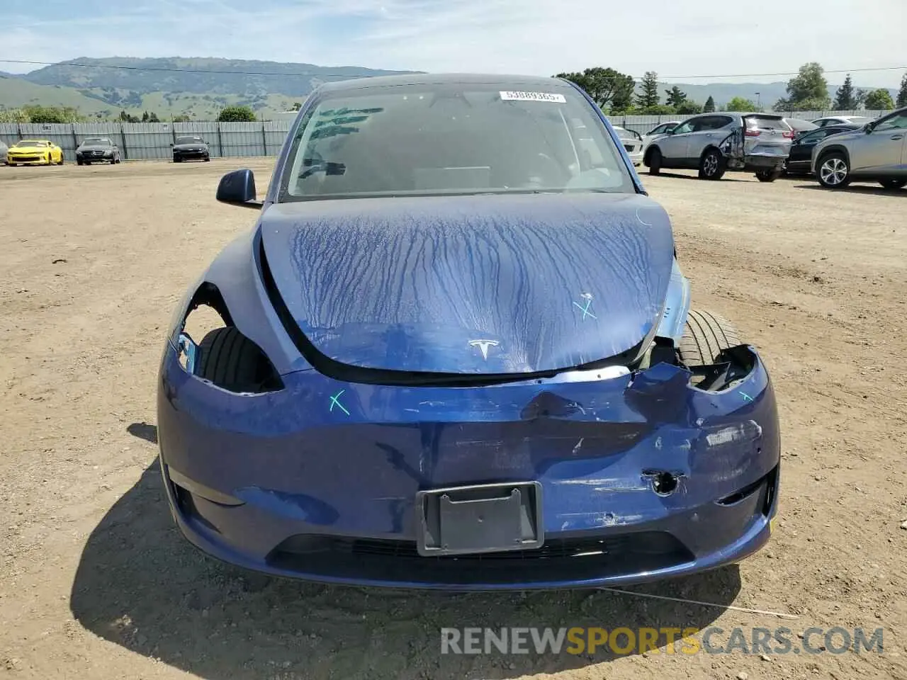 5 fotografías del automóvil dañado 5YJYGDEE7MF114420 TESLA MODEL Y 2021
