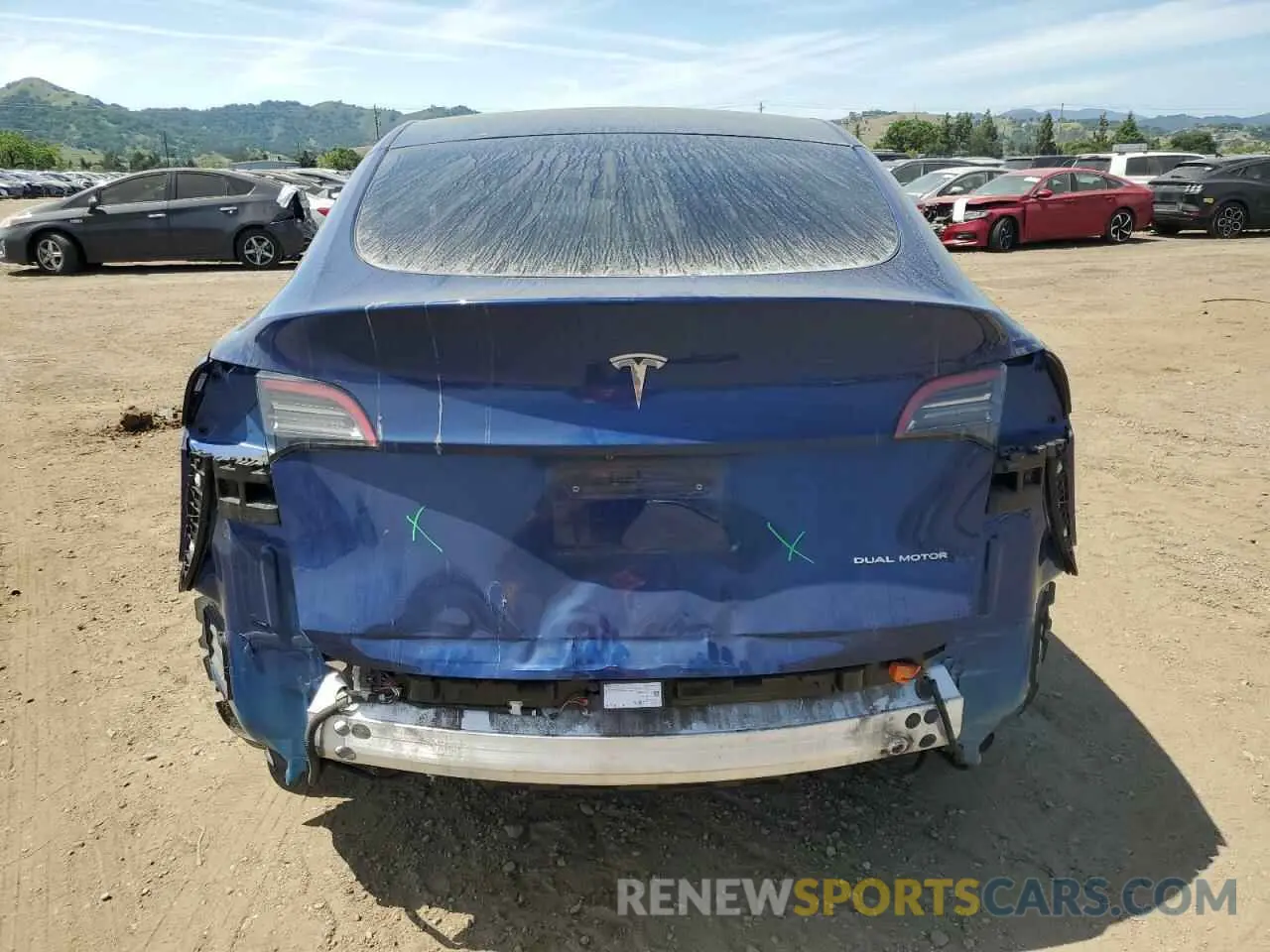 6 fotografías del automóvil dañado 5YJYGDEE7MF114420 TESLA MODEL Y 2021