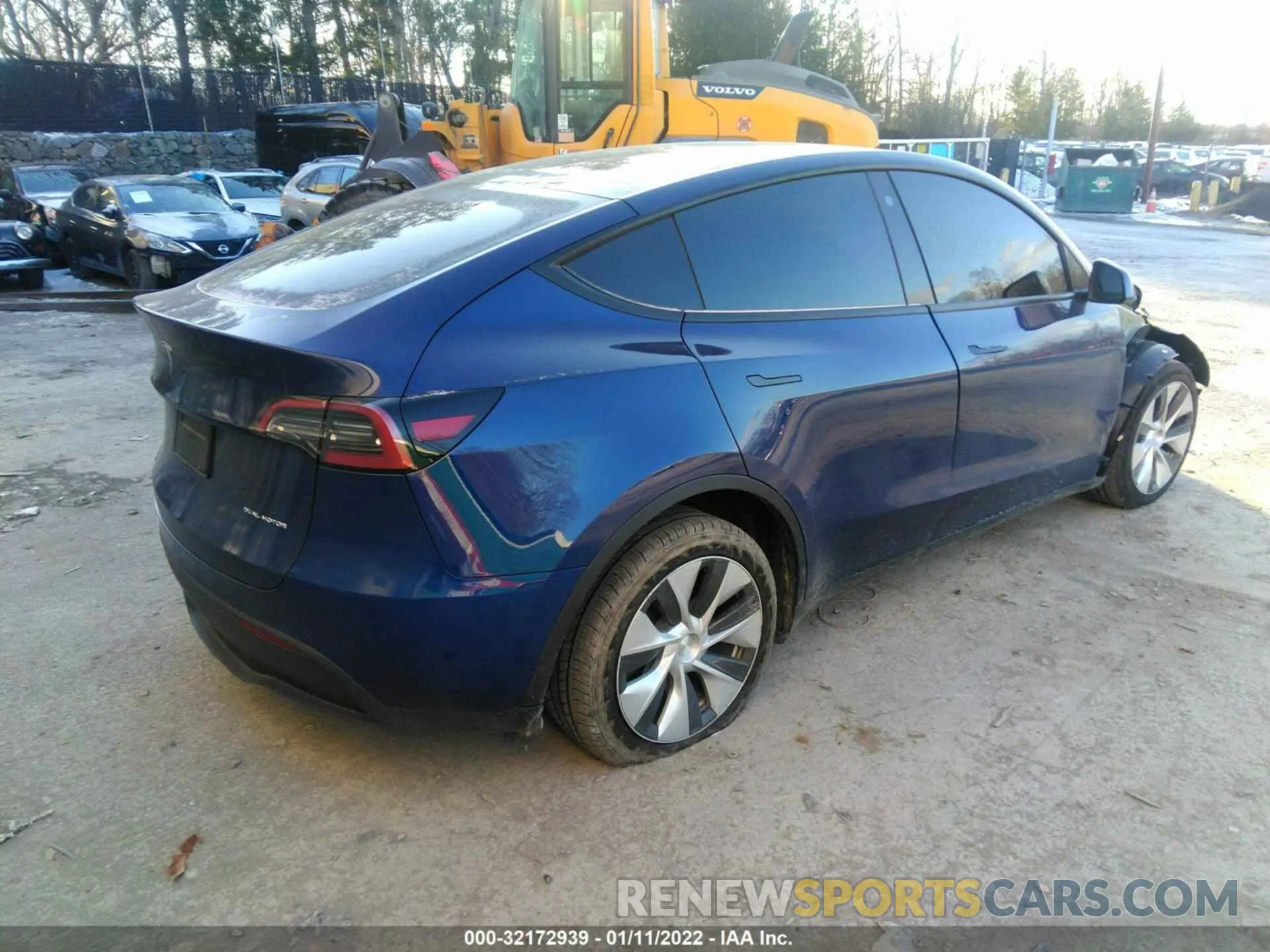 4 fotografías del automóvil dañado 5YJYGDEE7MF145845 TESLA MODEL Y 2021