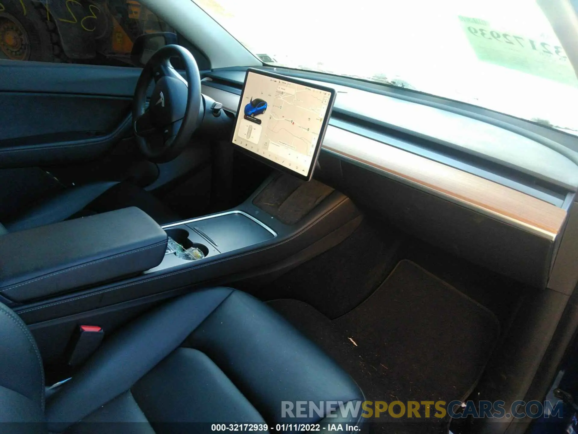 5 fotografías del automóvil dañado 5YJYGDEE7MF145845 TESLA MODEL Y 2021