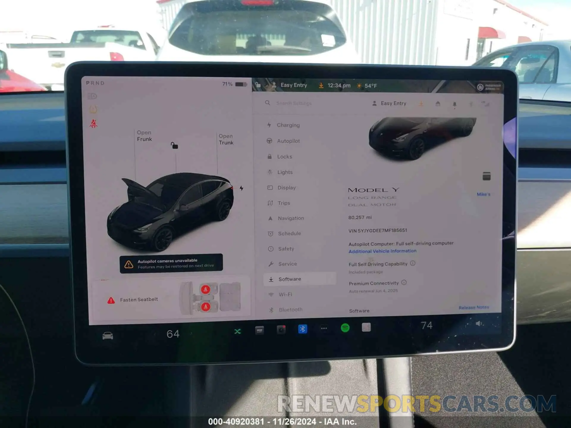 7 fotografías del automóvil dañado 5YJYGDEE7MF185651 TESLA MODEL Y 2021
