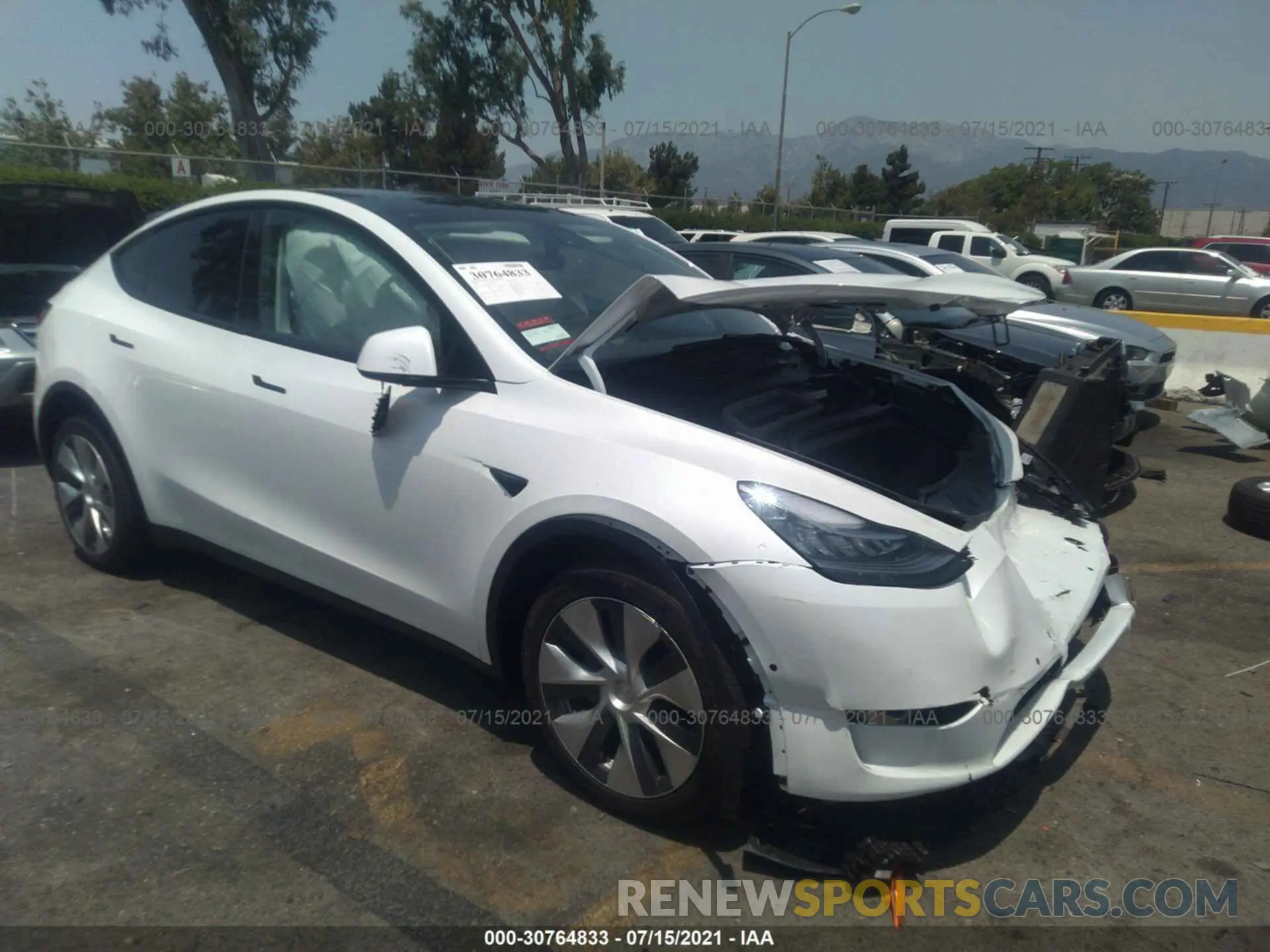 1 fotografías del automóvil dañado 5YJYGDEE7MF206028 TESLA MODEL Y 2021