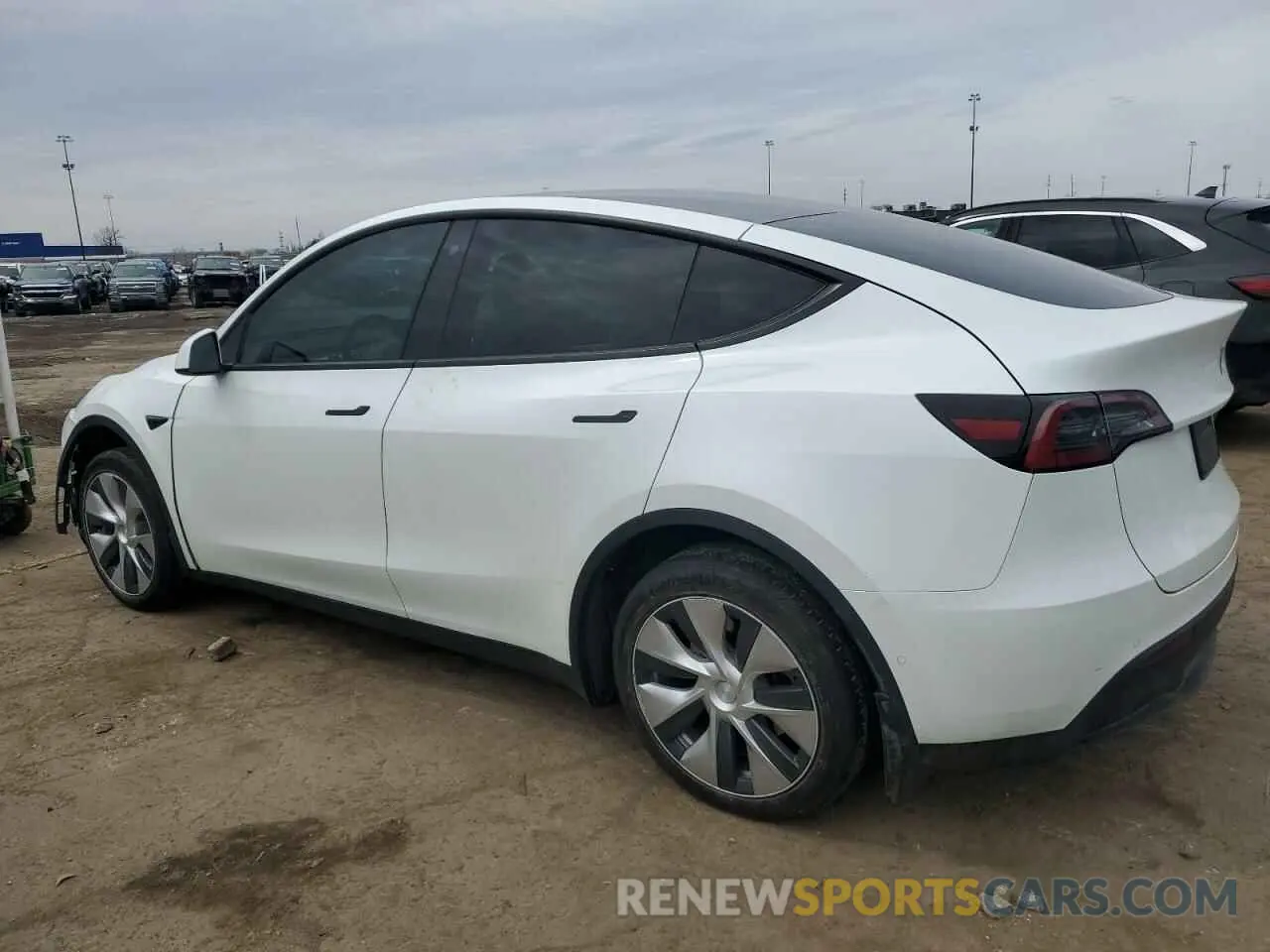 2 fotografías del automóvil dañado 5YJYGDEE7MF220608 TESLA MODEL Y 2021