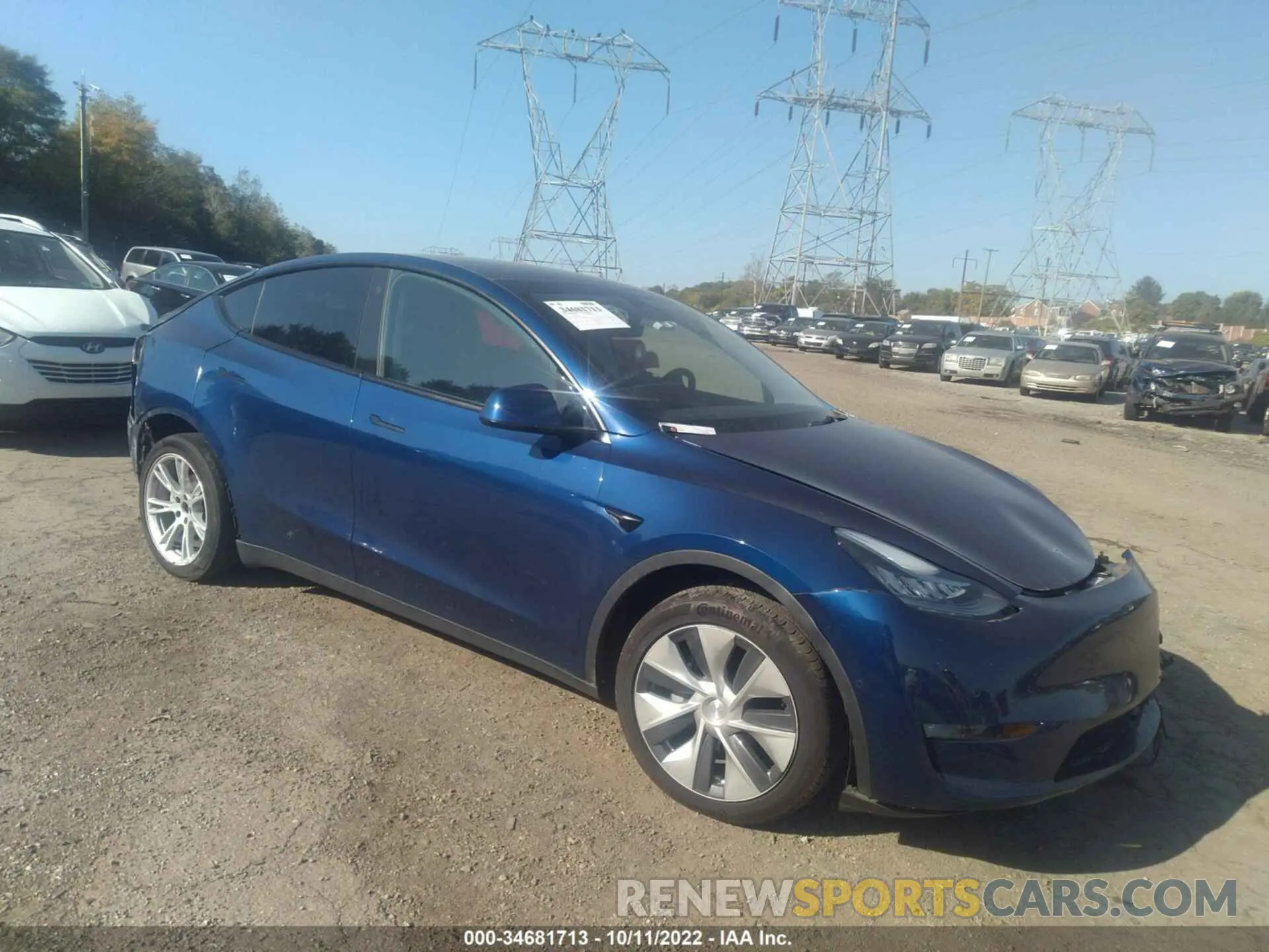1 fotografías del automóvil dañado 5YJYGDEE7MF224562 TESLA MODEL Y 2021