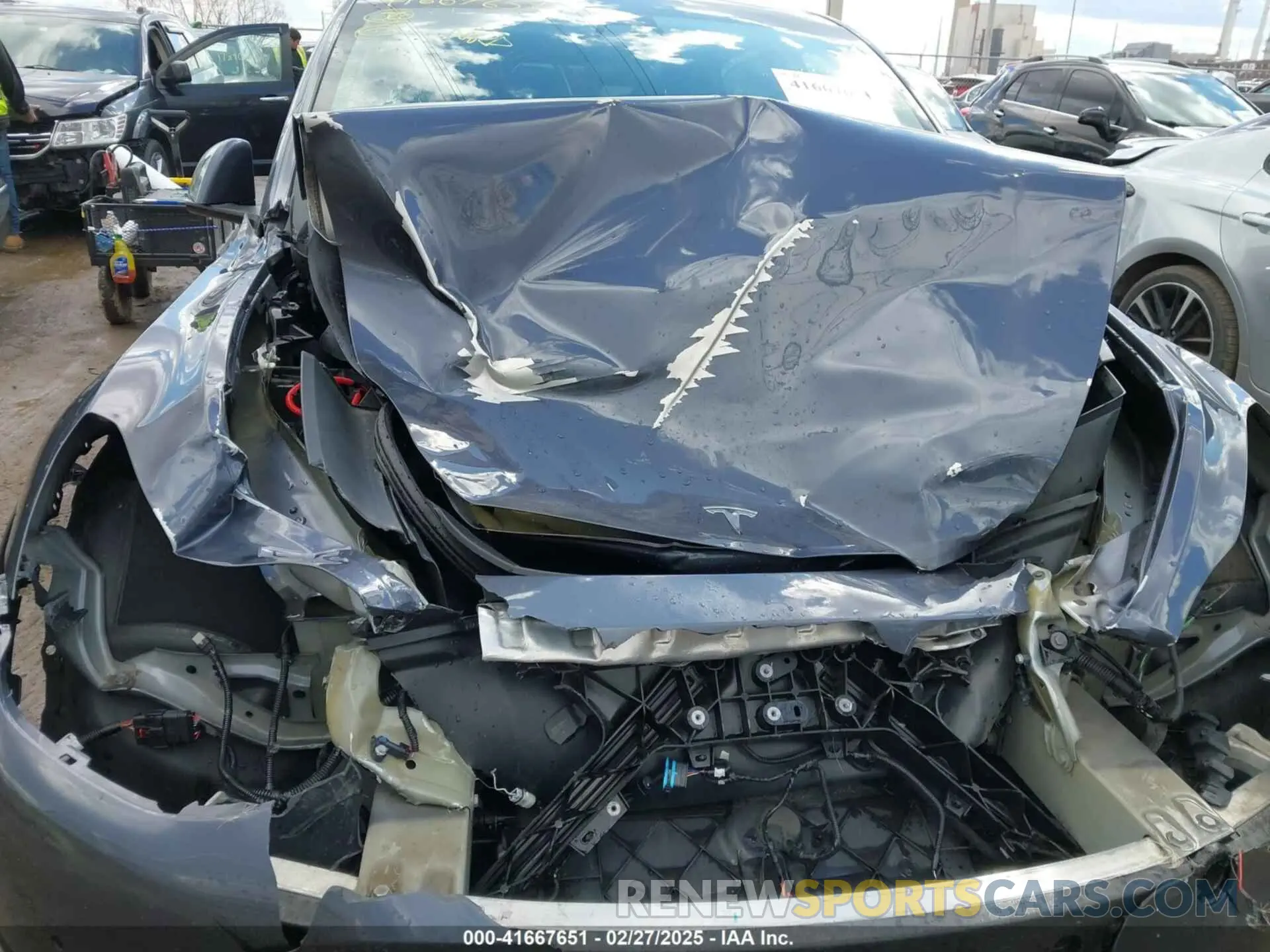 10 fotografías del automóvil dañado 5YJYGDEE7MF298130 TESLA MODEL Y 2021