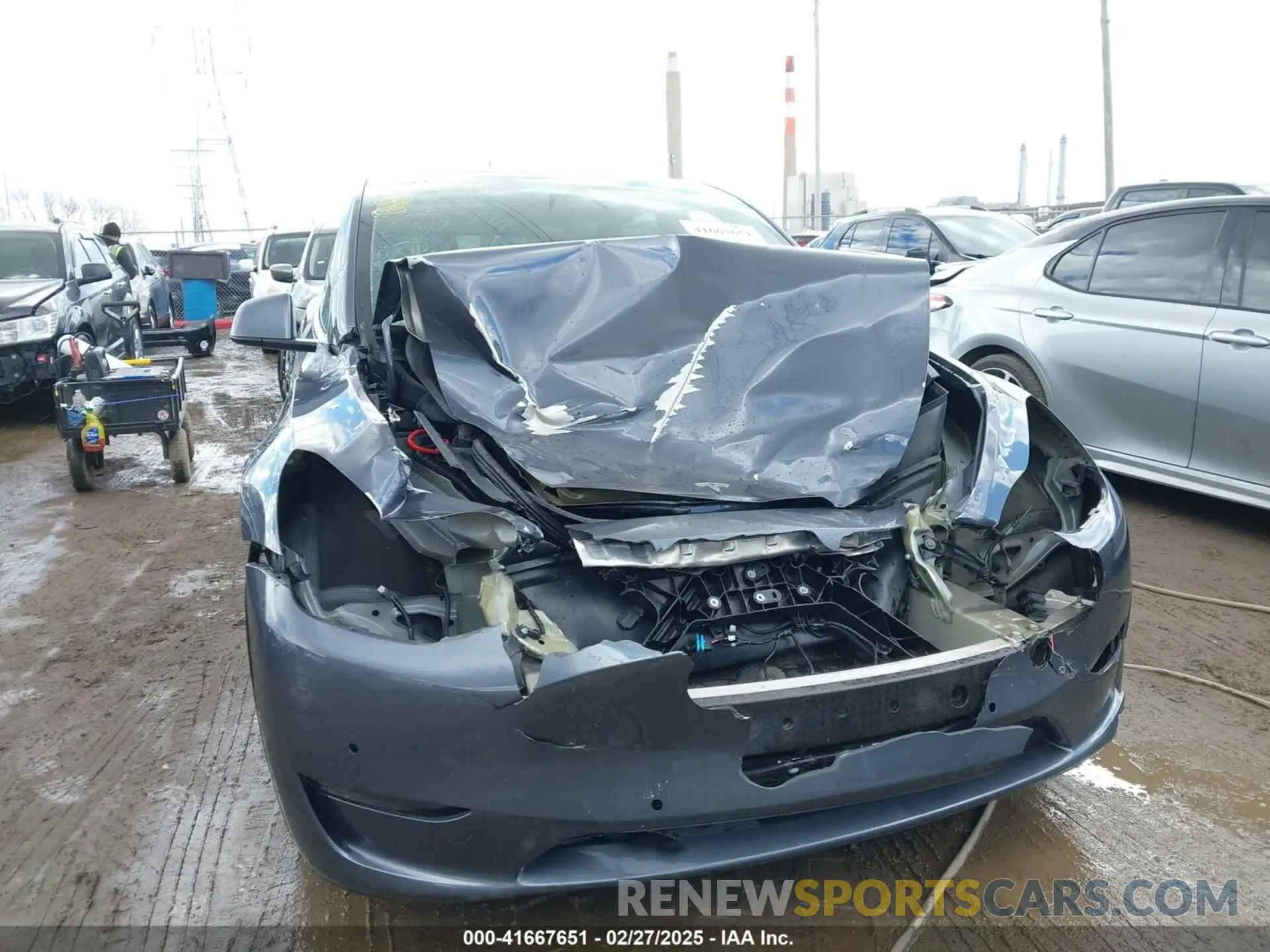 13 fotografías del automóvil dañado 5YJYGDEE7MF298130 TESLA MODEL Y 2021