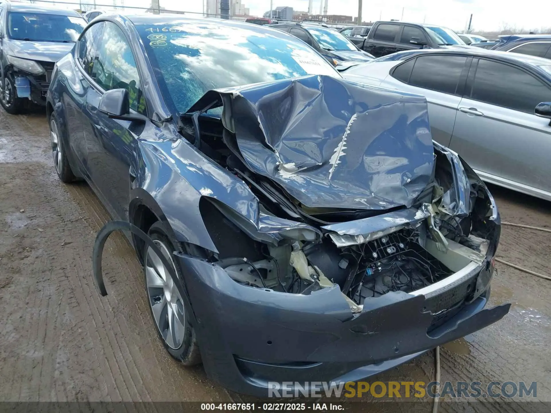 6 fotografías del automóvil dañado 5YJYGDEE7MF298130 TESLA MODEL Y 2021