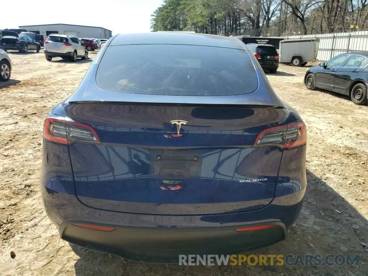 6 fotografías del automóvil dañado 5YJYGDEE8MF067432 TESLA MODEL Y 2021