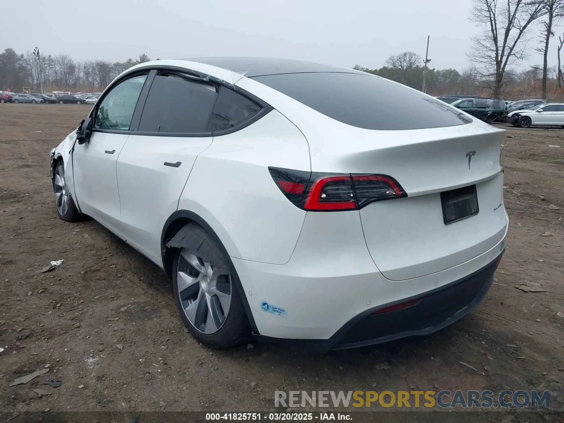 3 fotografías del automóvil dañado 5YJYGDEE8MF069391 TESLA MODEL Y 2021