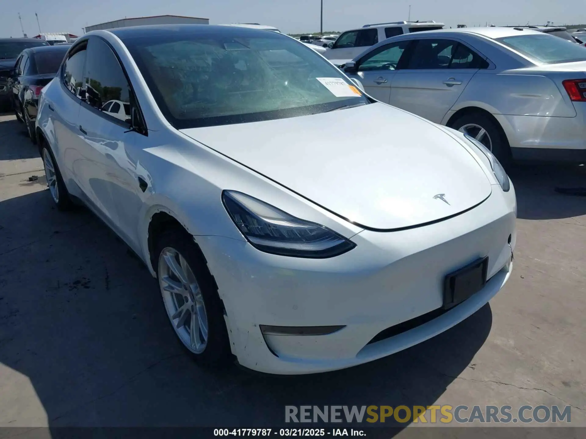 1 fotografías del automóvil dañado 5YJYGDEE8MF069679 TESLA MODEL Y 2021
