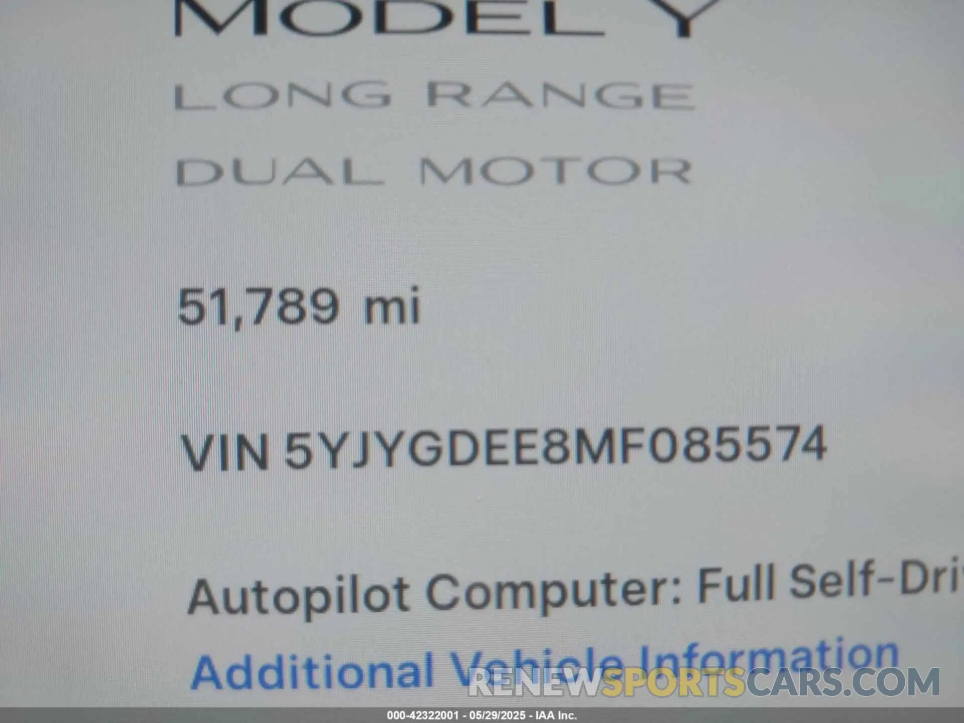 16 fotografías del automóvil dañado 5YJYGDEE8MF085574 TESLA MODEL Y 2021