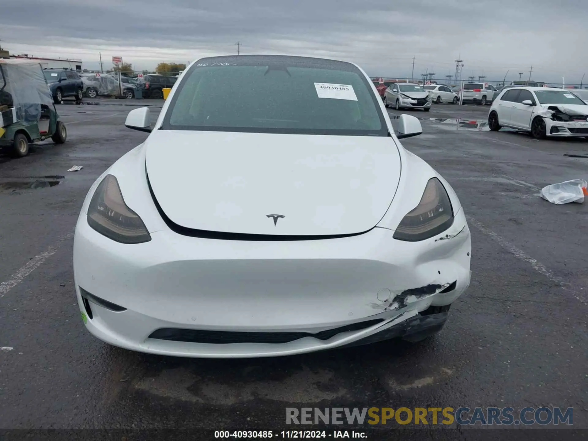 12 fotografías del automóvil dañado 5YJYGDEE8MF097806 TESLA MODEL Y 2021