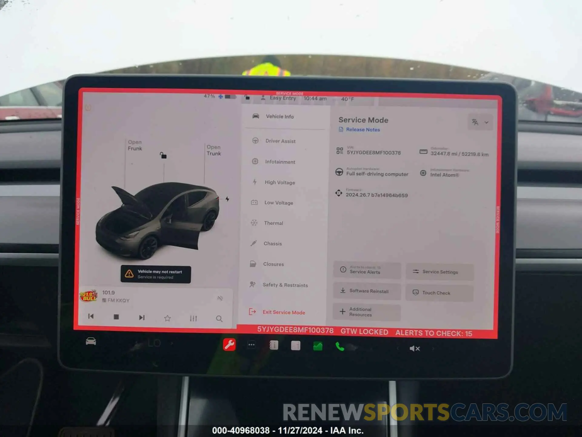 7 fotografías del automóvil dañado 5YJYGDEE8MF100378 TESLA MODEL Y 2021