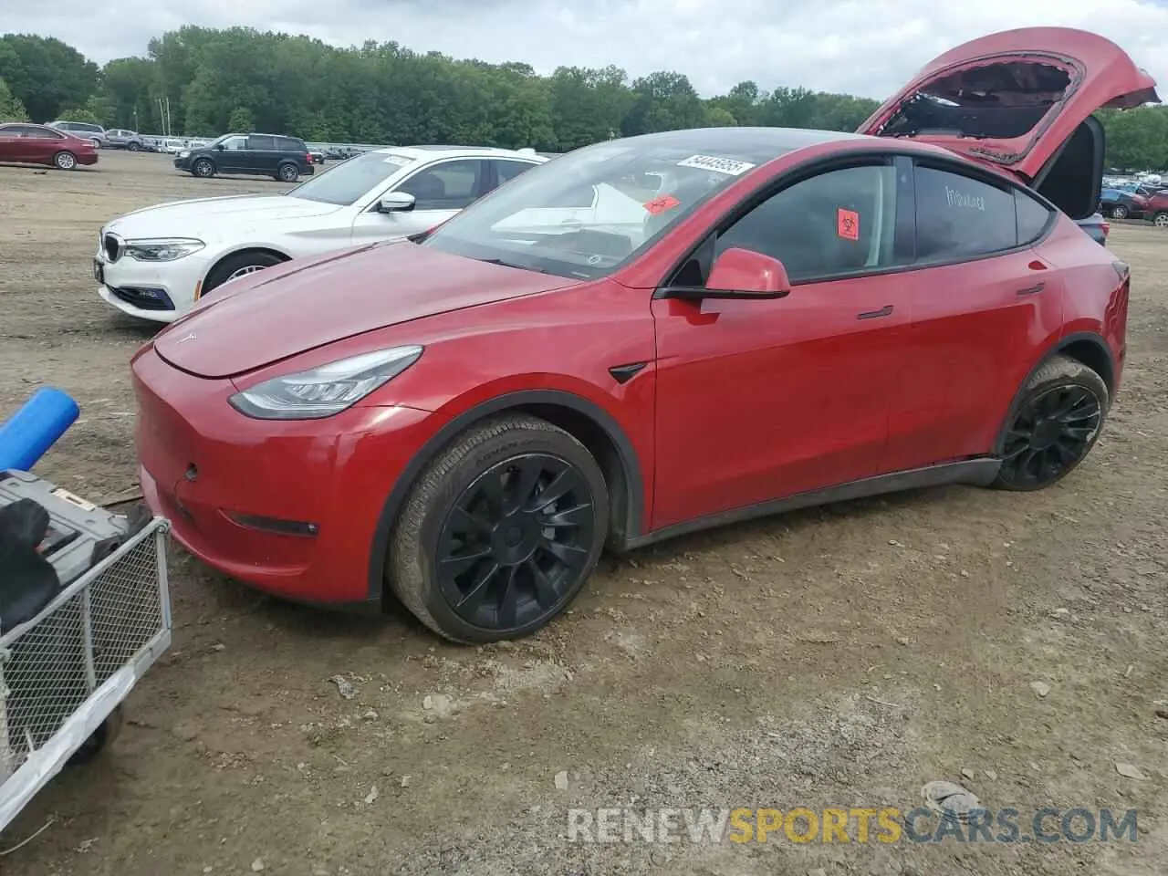 1 fotografías del automóvil dañado 5YJYGDEE8MF118377 TESLA MODEL Y 2021