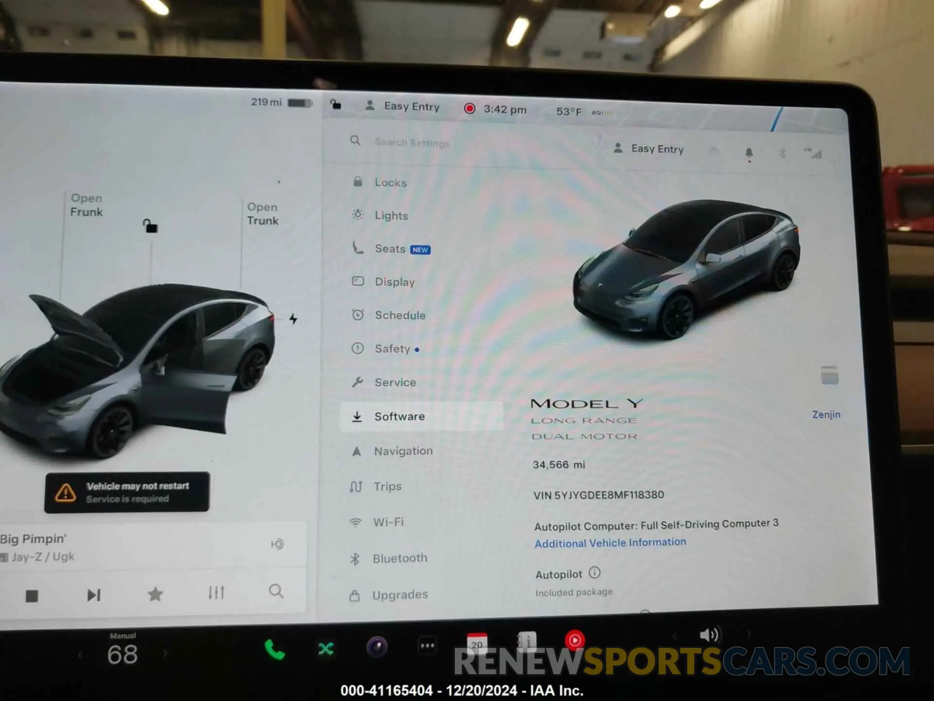 7 fotografías del automóvil dañado 5YJYGDEE8MF118380 TESLA MODEL Y 2021