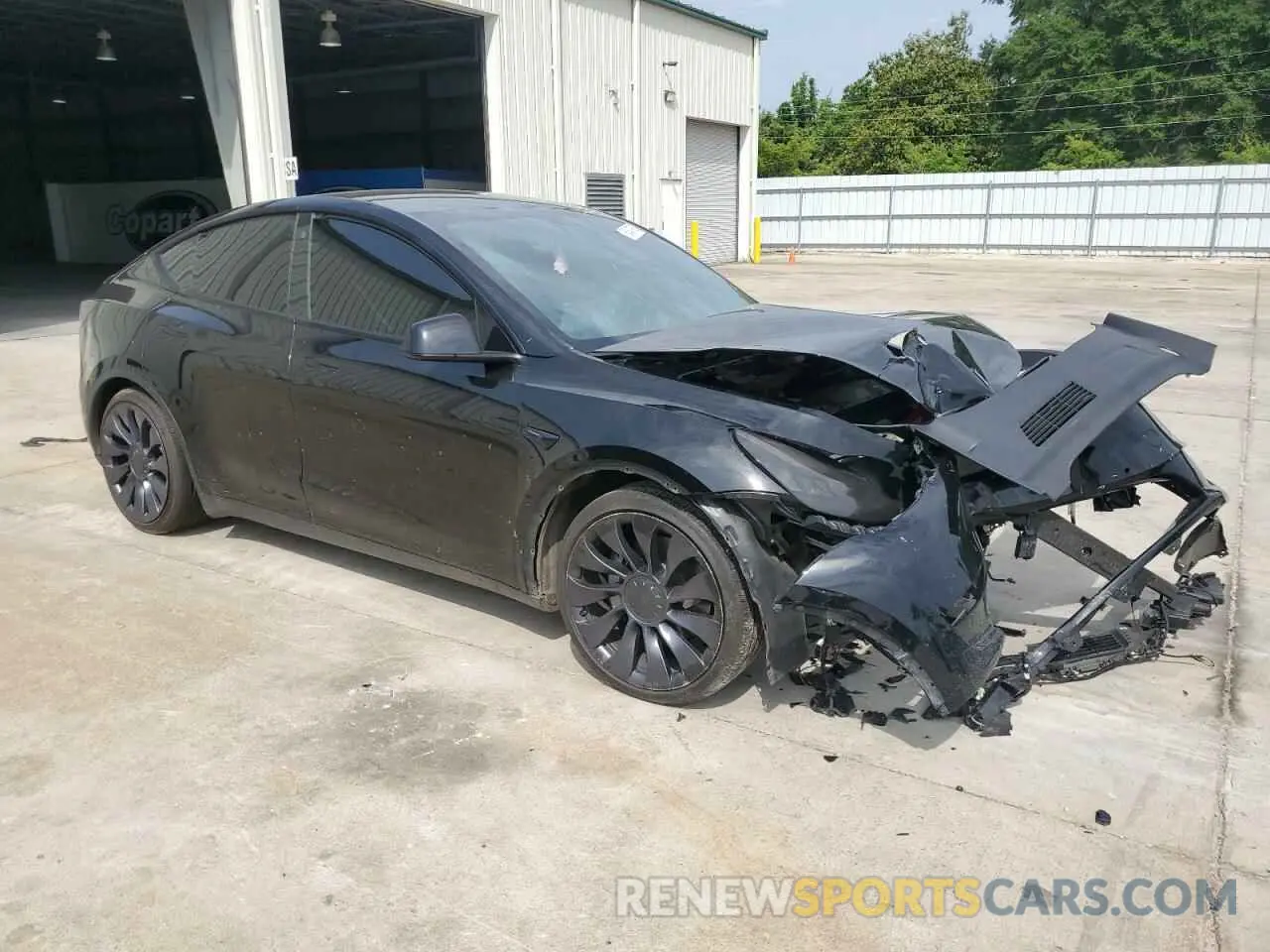 4 fotografías del automóvil dañado 5YJYGDEE8MF120291 TESLA MODEL Y 2021