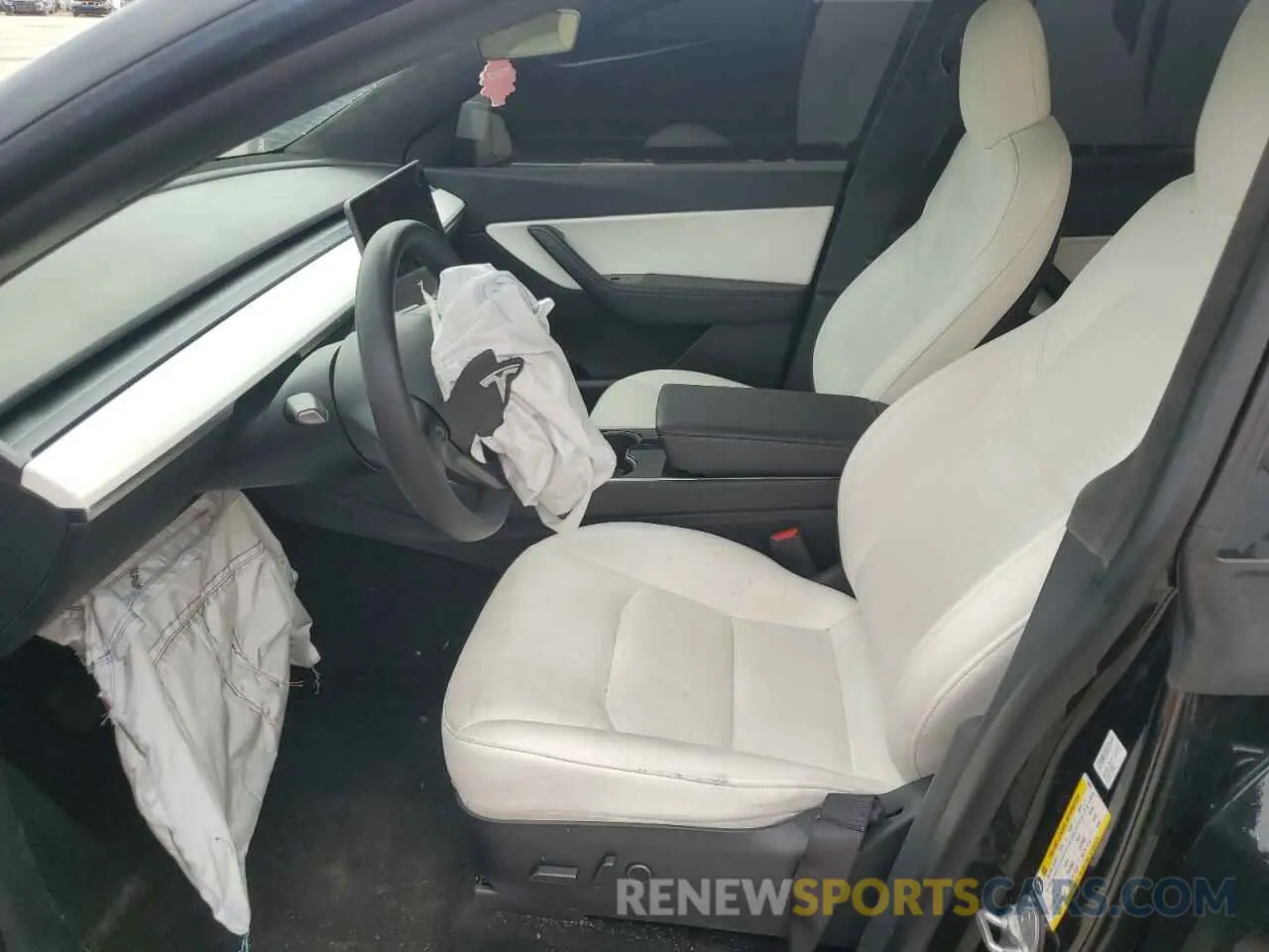 7 fotografías del automóvil dañado 5YJYGDEE8MF120291 TESLA MODEL Y 2021