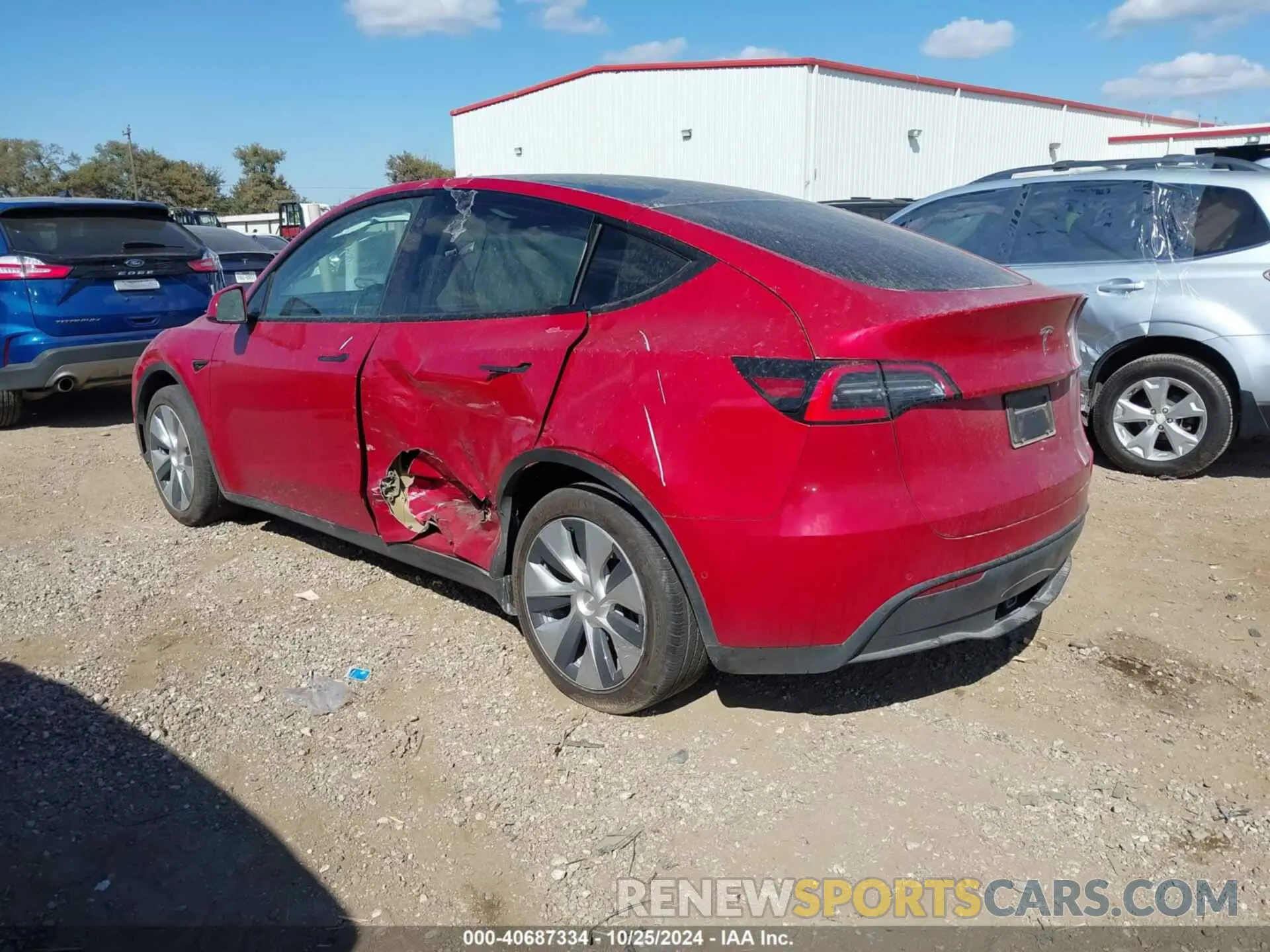 3 fotografías del automóvil dañado 5YJYGDEE8MF140458 TESLA MODEL Y 2021