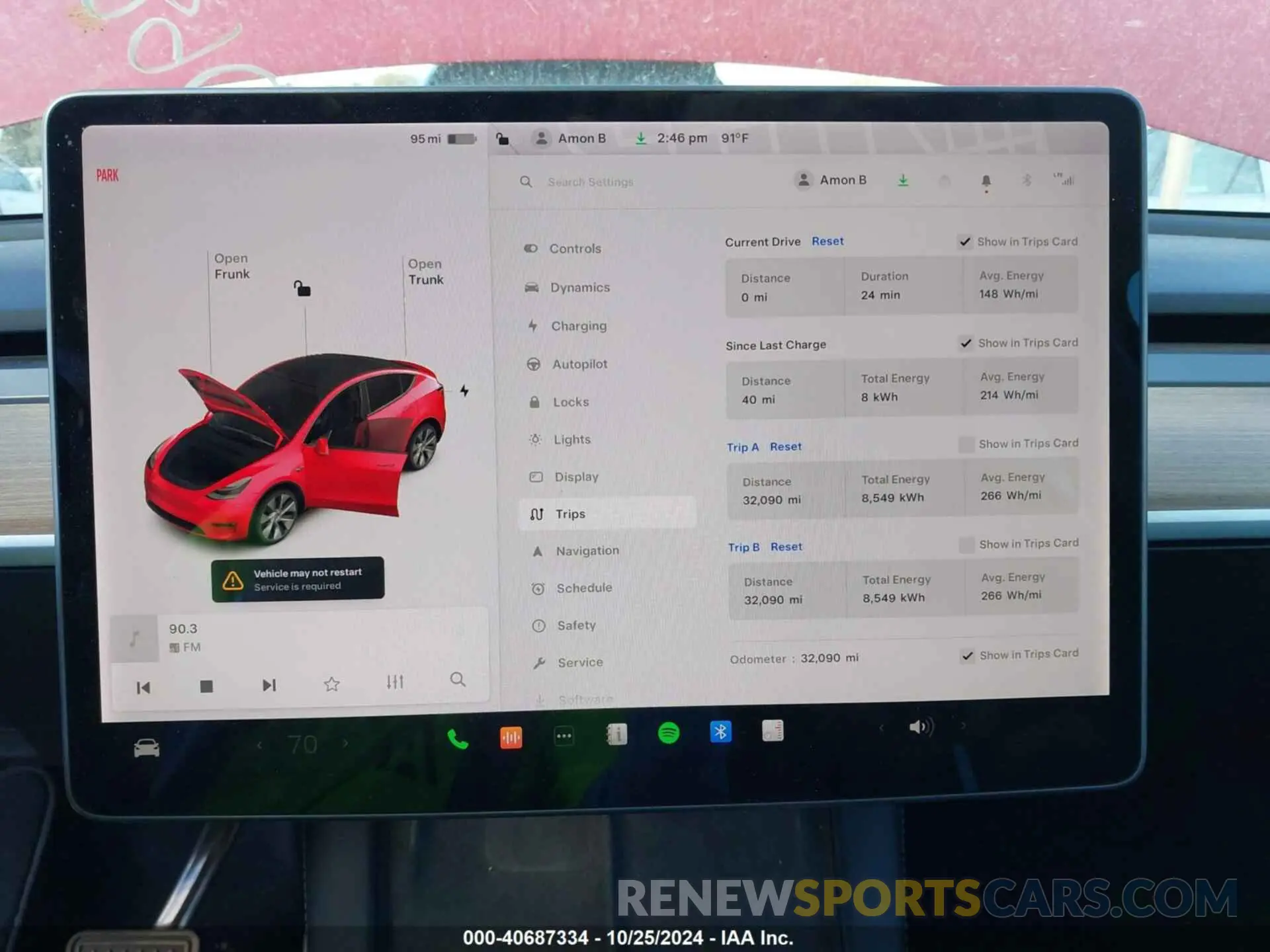 7 fotografías del automóvil dañado 5YJYGDEE8MF140458 TESLA MODEL Y 2021