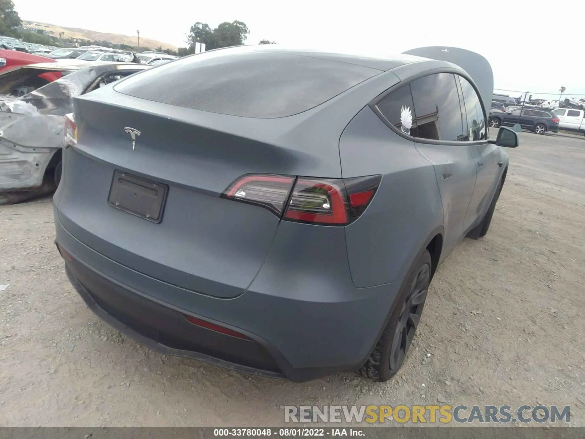 4 fotografías del automóvil dañado 5YJYGDEE8MF154053 TESLA MODEL Y 2021