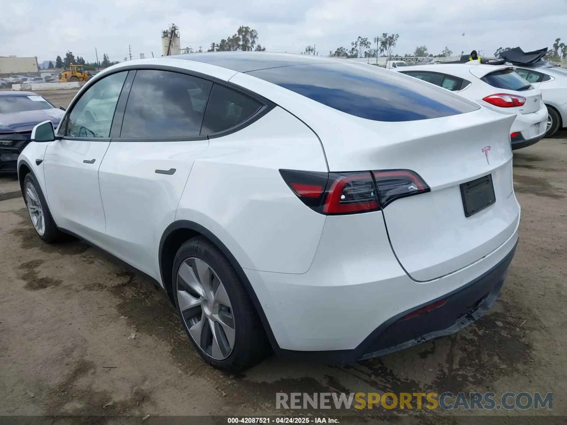 3 fotografías del automóvil dañado 5YJYGDEE8MF199686 TESLA MODEL Y 2021