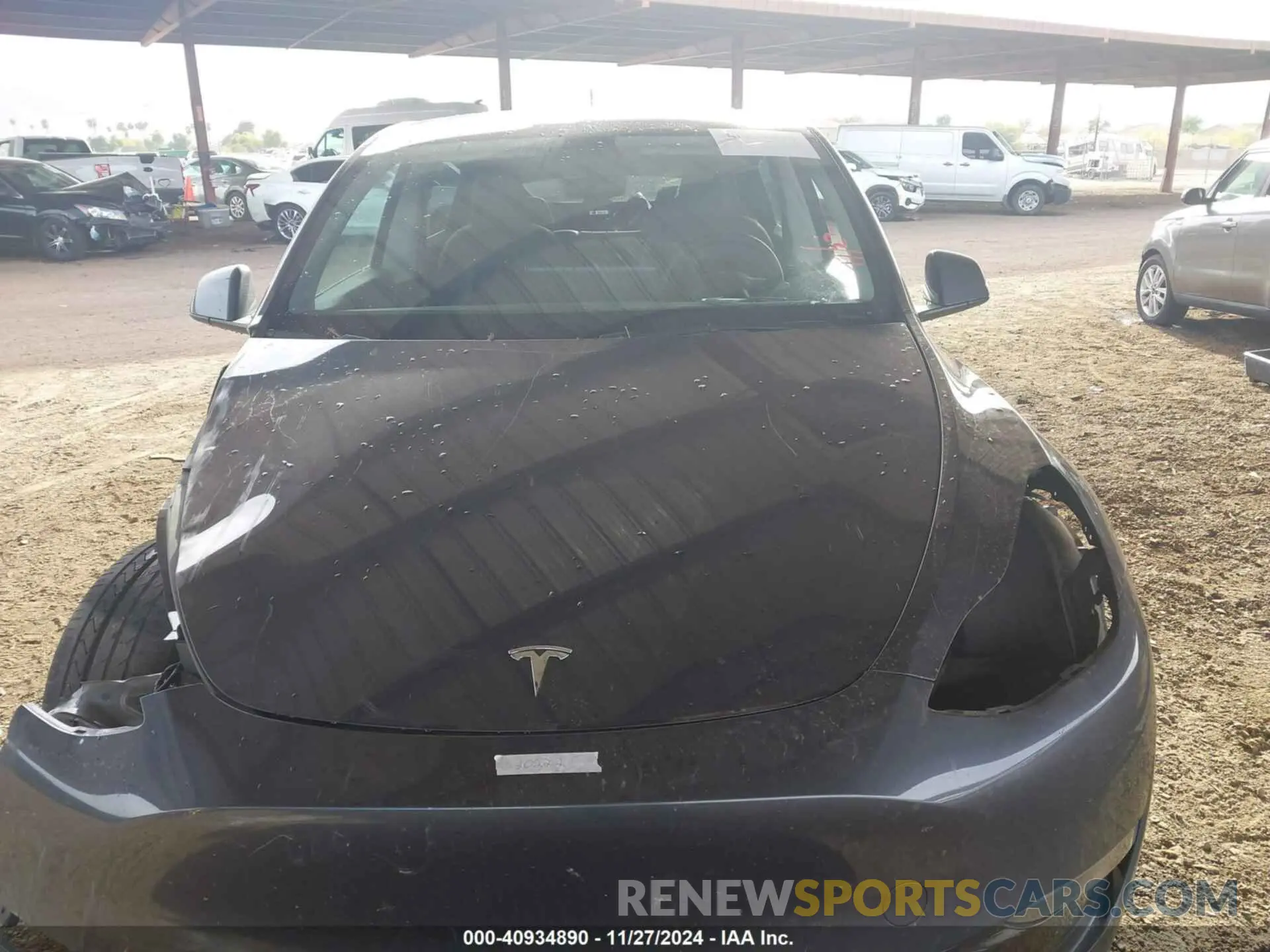 10 fotografías del automóvil dañado 5YJYGDEE8MF200464 TESLA MODEL Y 2021