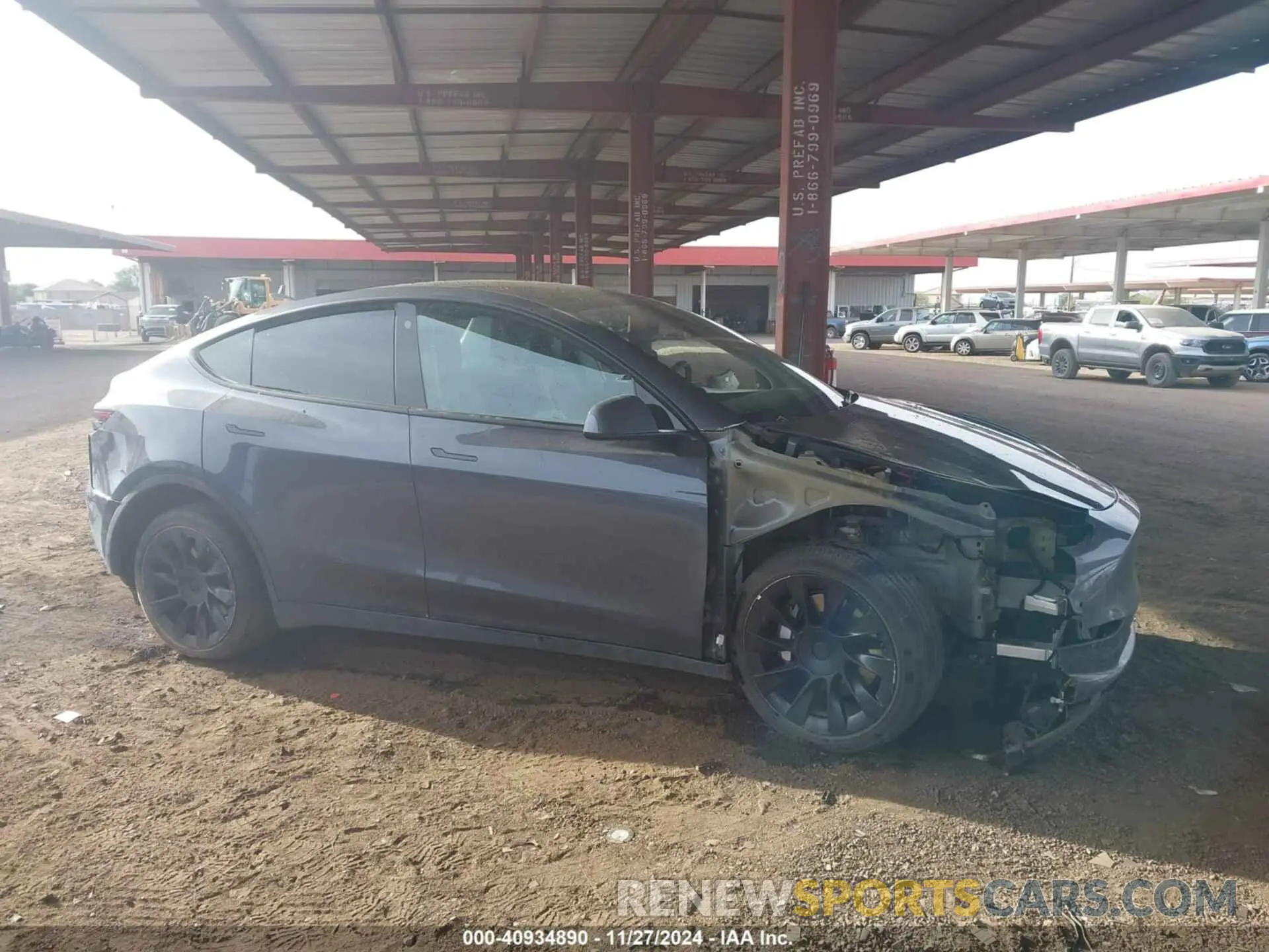 12 fotografías del automóvil dañado 5YJYGDEE8MF200464 TESLA MODEL Y 2021