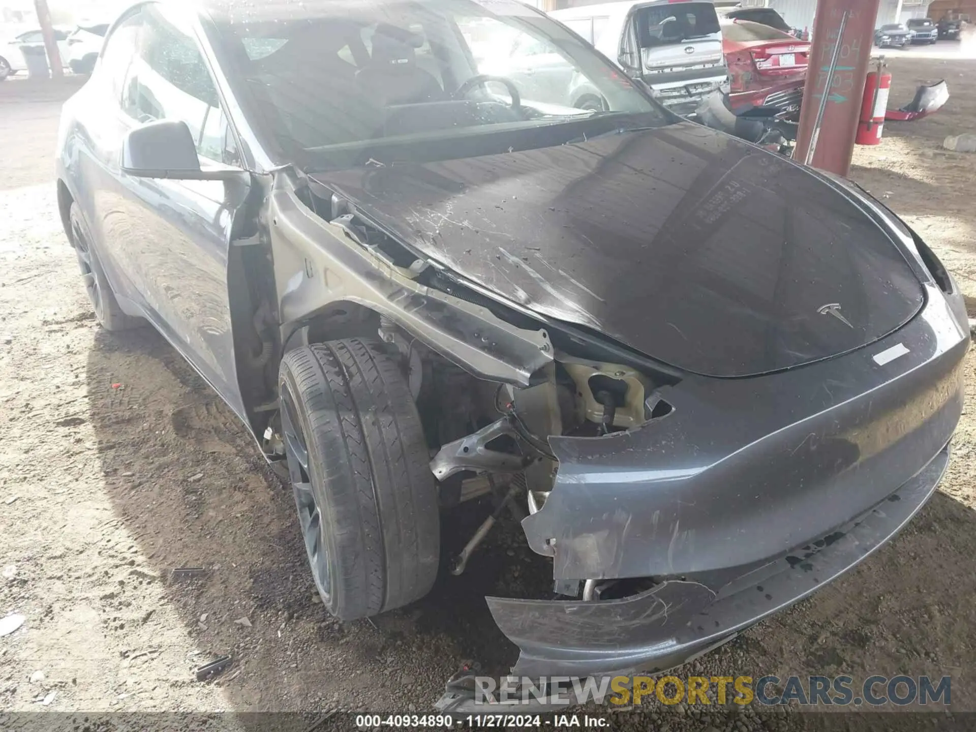 6 fotografías del automóvil dañado 5YJYGDEE8MF200464 TESLA MODEL Y 2021