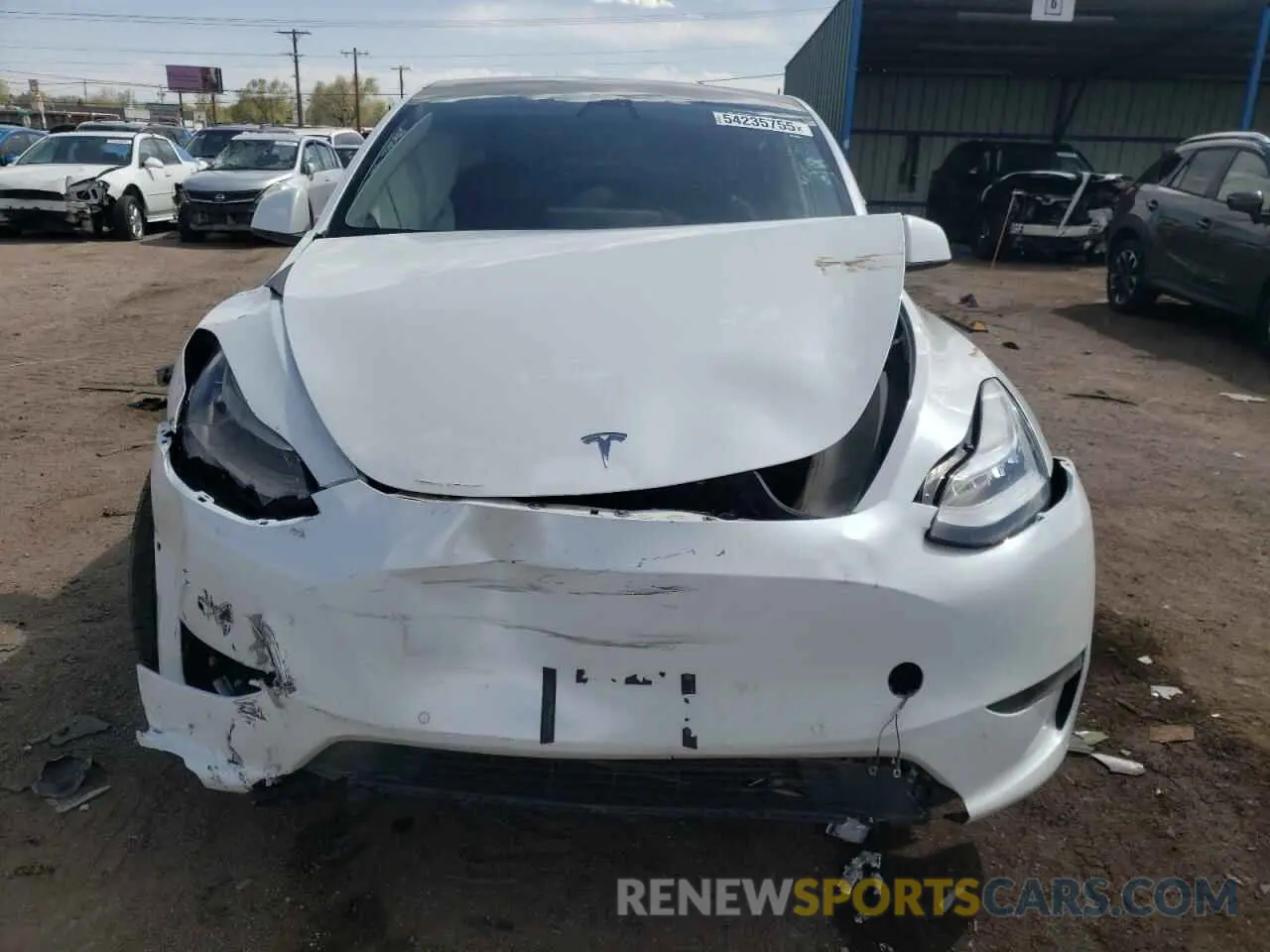 5 fotografías del automóvil dañado 5YJYGDEE8MF207009 TESLA MODEL Y 2021