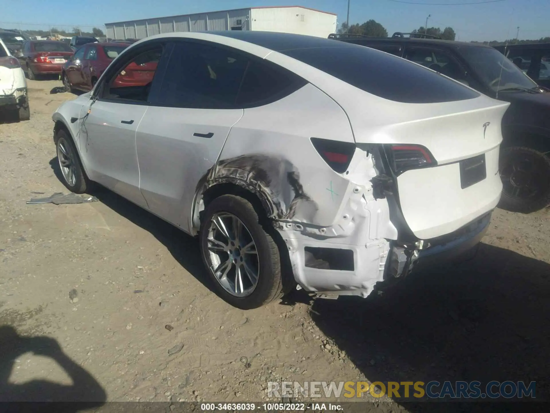 3 fotografías del automóvil dañado 5YJYGDEE8MF207270 TESLA MODEL Y 2021