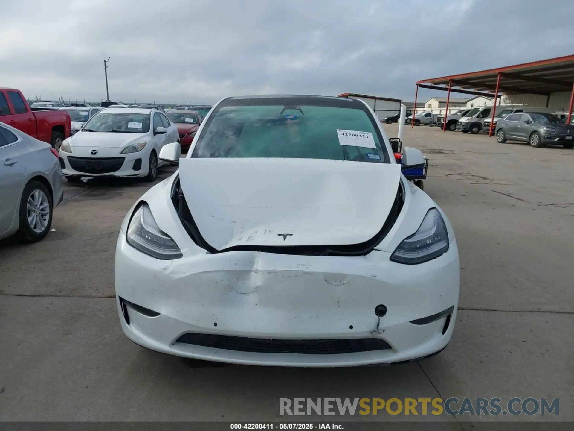 12 fotografías del automóvil dañado 5YJYGDEE8MF266075 TESLA MODEL Y 2021