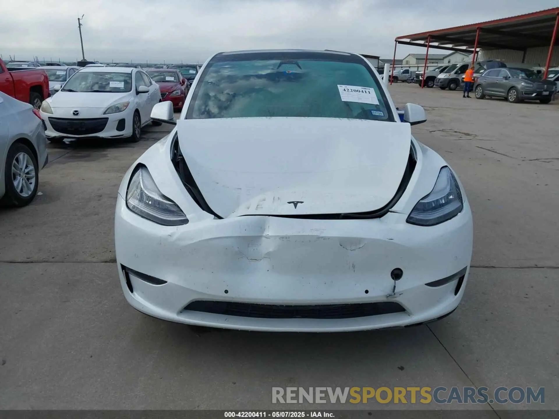 6 fotografías del automóvil dañado 5YJYGDEE8MF266075 TESLA MODEL Y 2021