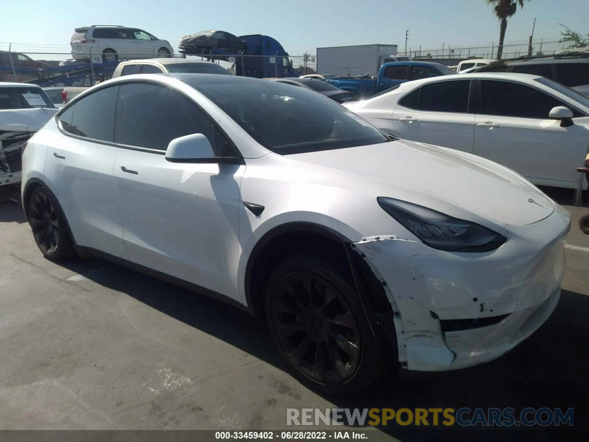 1 fotografías del automóvil dañado 5YJYGDEE8MF272104 TESLA MODEL Y 2021