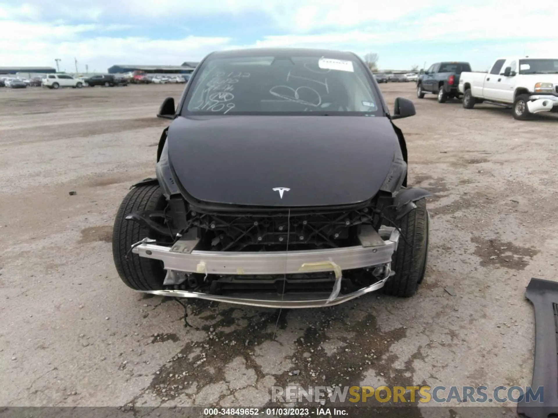 6 fotografías del automóvil dañado 5YJYGDEE8MF305053 TESLA MODEL Y 2021
